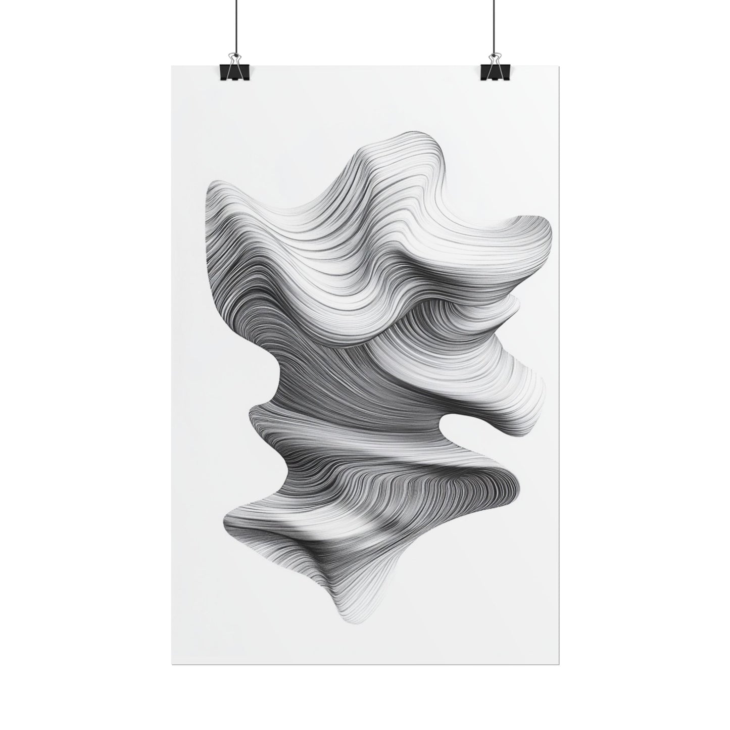 Flow of Lines - Abstract Waveform Art