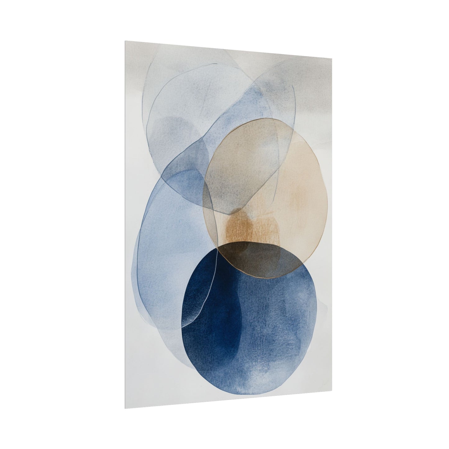 Harmony in Overlap - Abstract Watercolour Circles