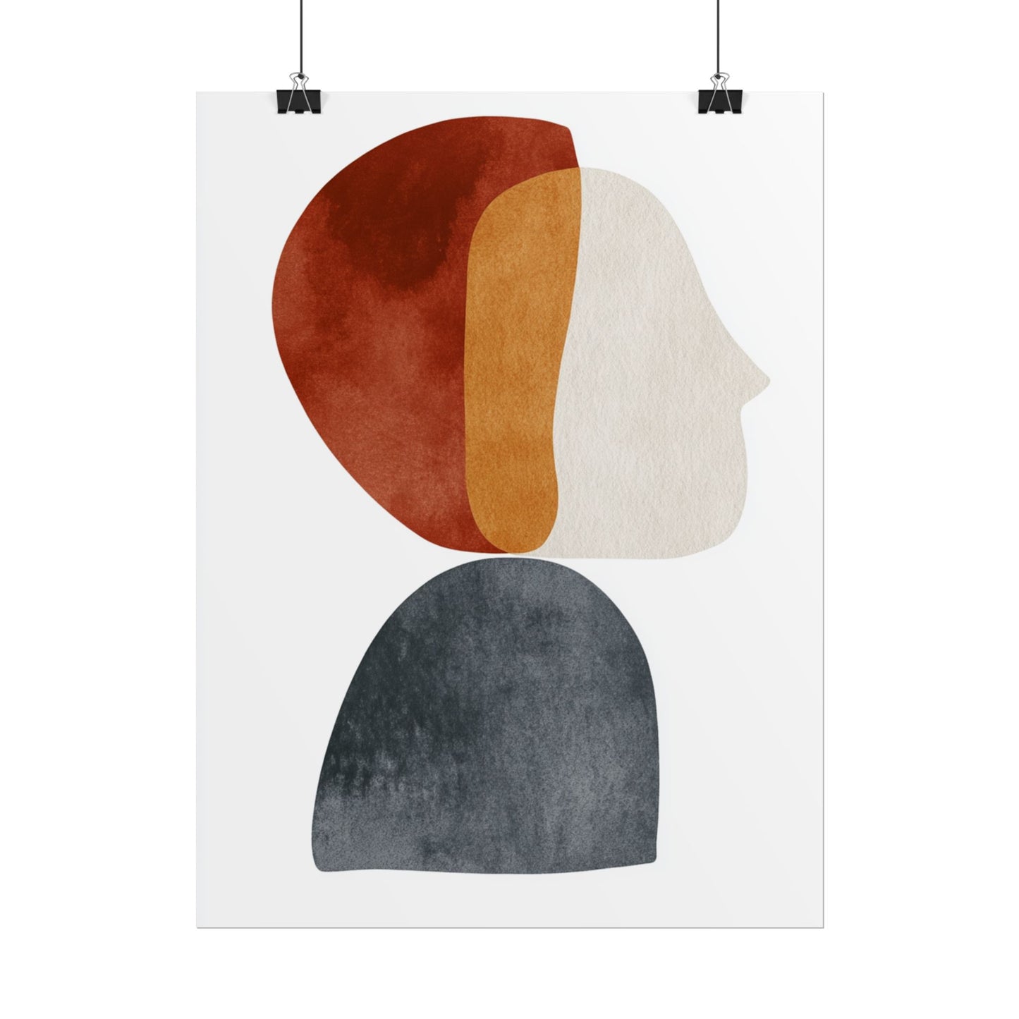 Layers of Thought - Abstract Profile Art Print