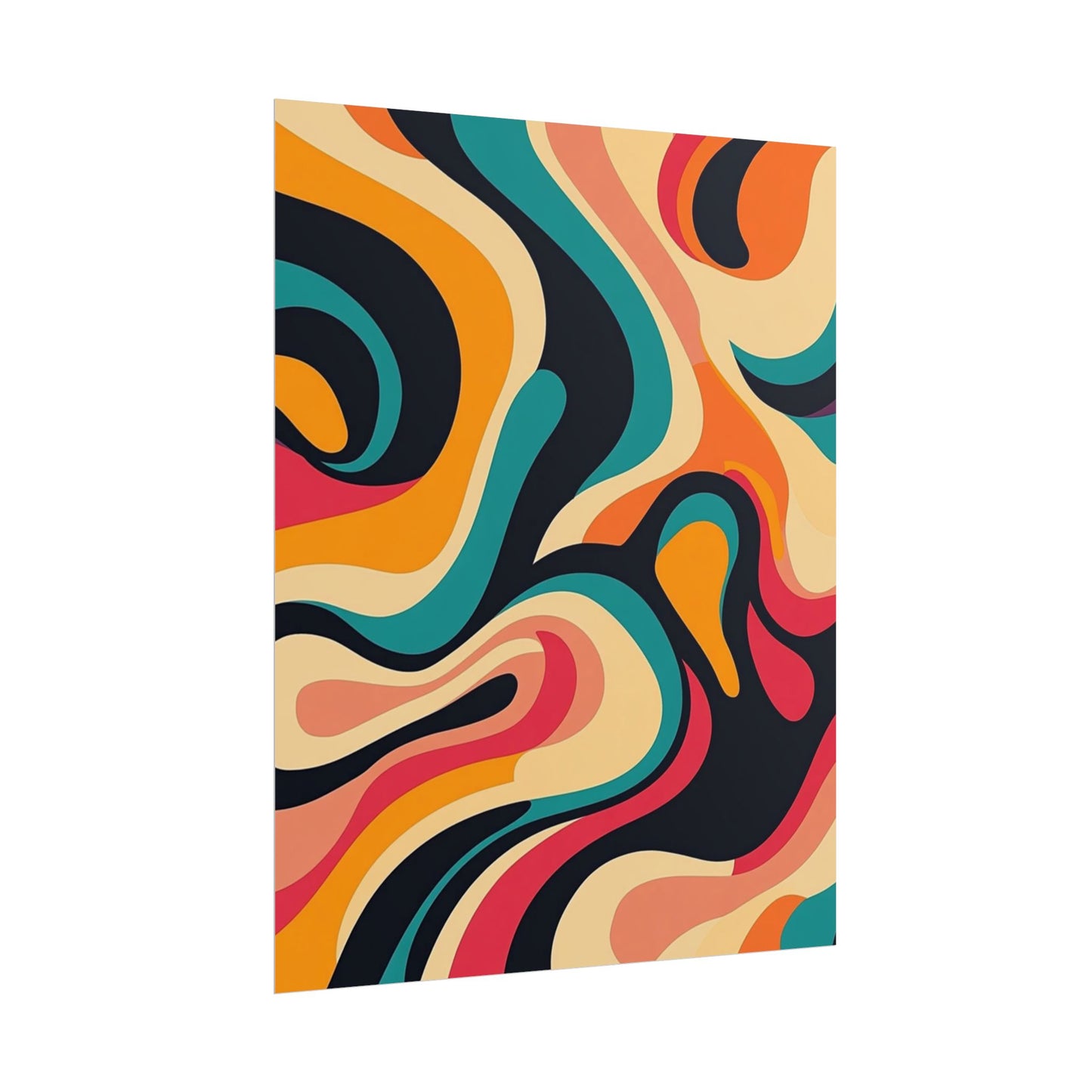 Retro Wave Fusion - Abstract Art Print