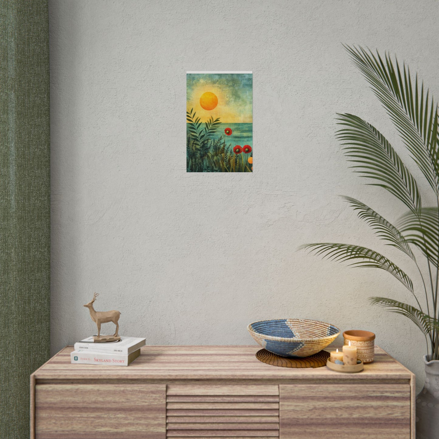 Sunrise Serenity - Abstract Coastal Floral Art Print