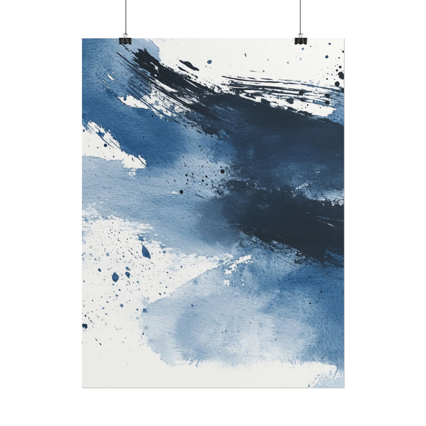 Midnight Blue - Abstract Watercolour Print