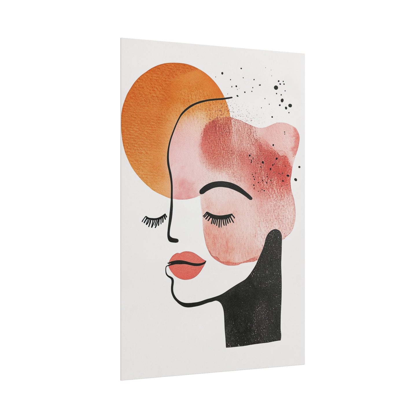 Serene Reflection - Abstract Portrait Art Print