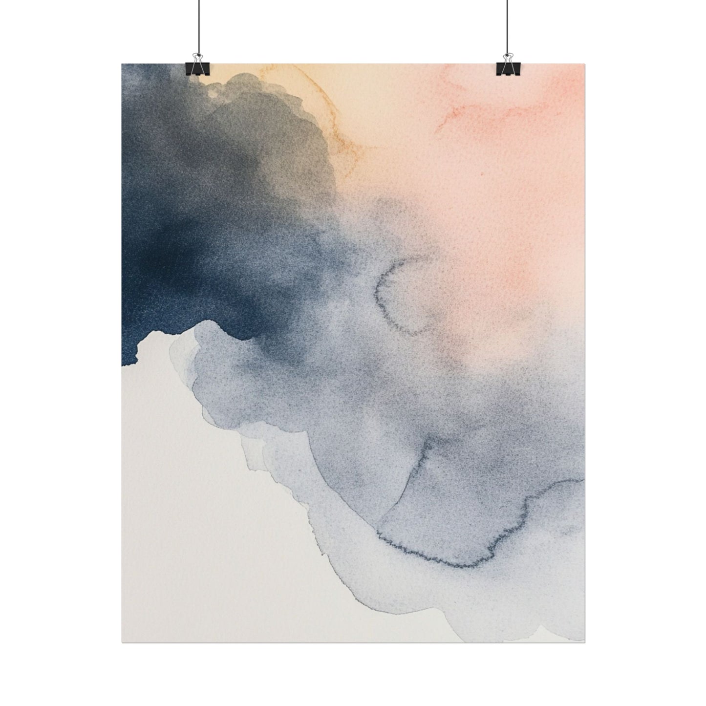 Serene Watercolour Cloudscape - Abstract Art Print