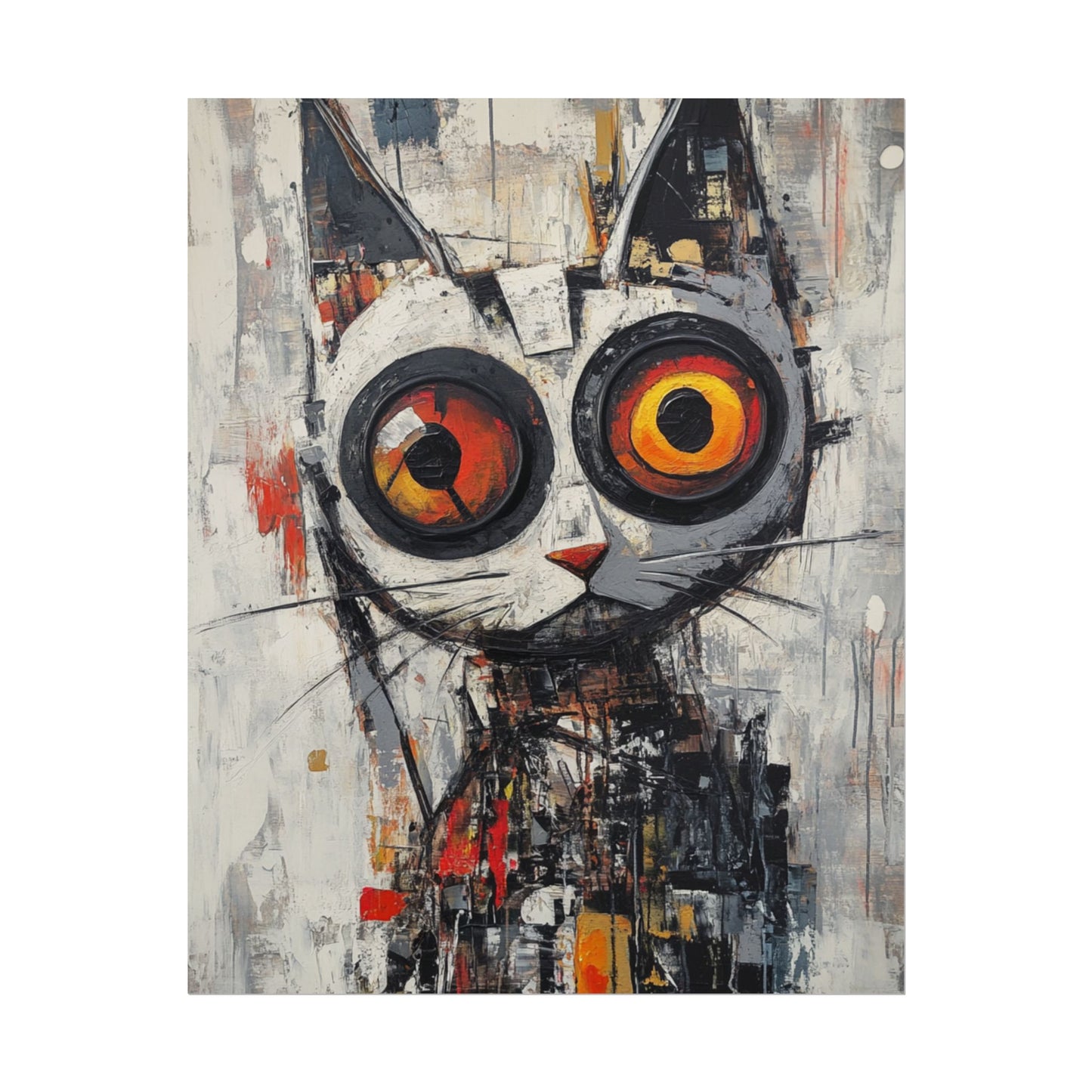 Whimsical Feline - Abstract Cat Art Print