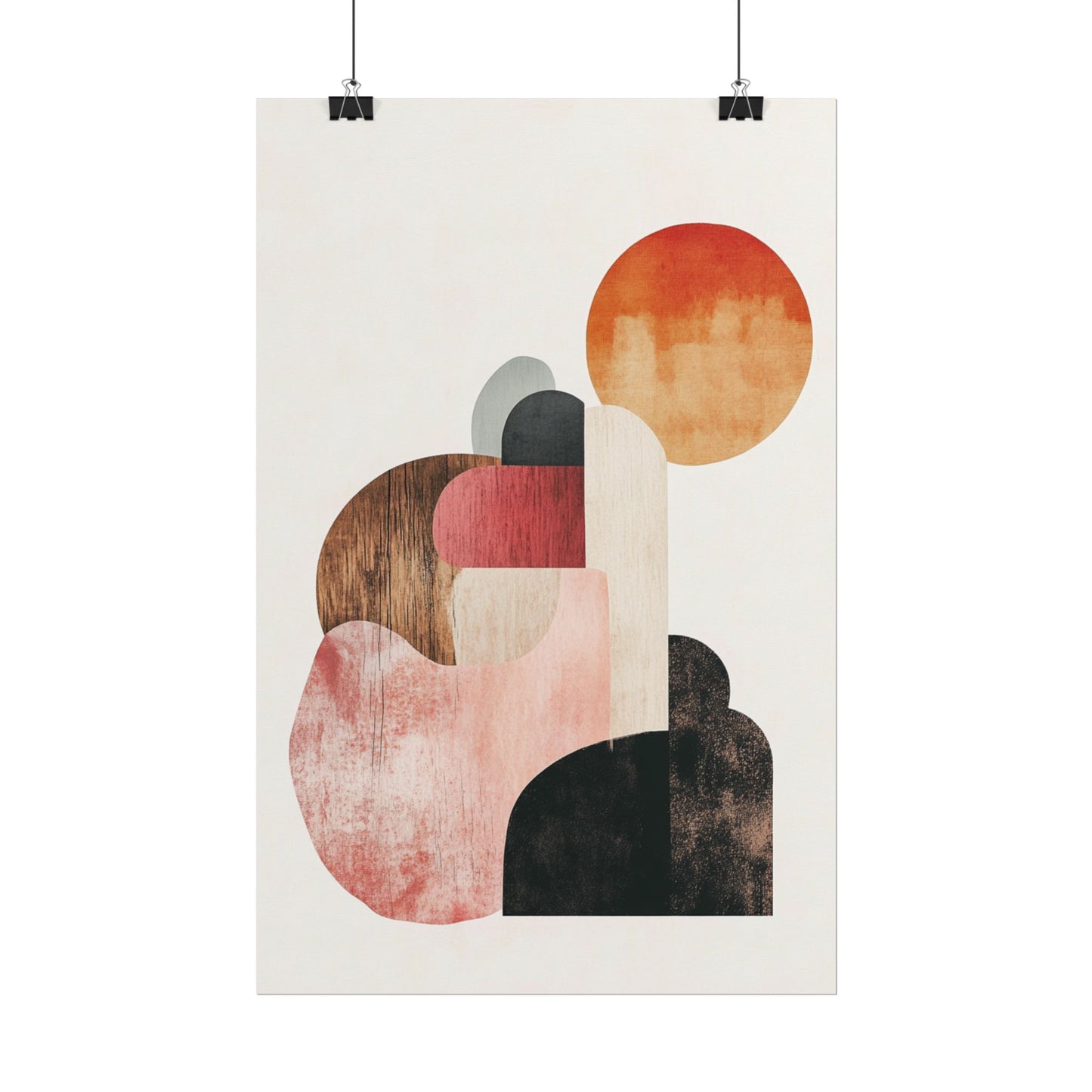 Sunrise Over Form - Abstract Geometric Art Print