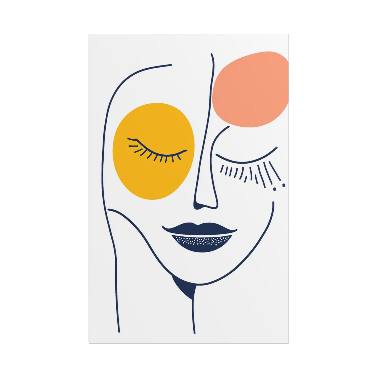 Serenity in Line - Minimalist Abstract Portrait Art Print