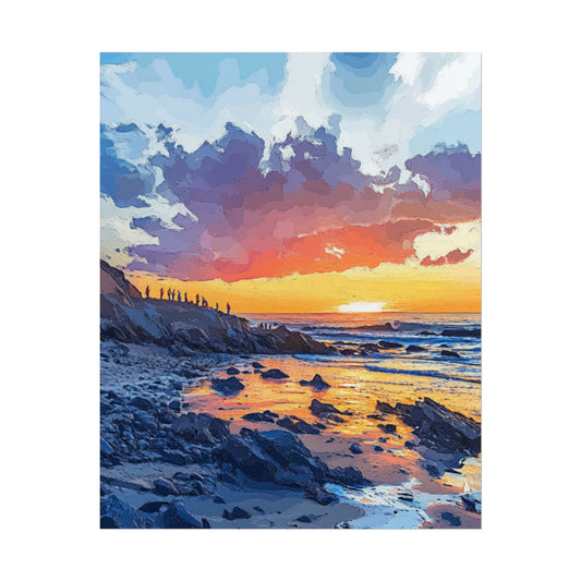 Coastal Sunset - Abstract Seascape Art Print