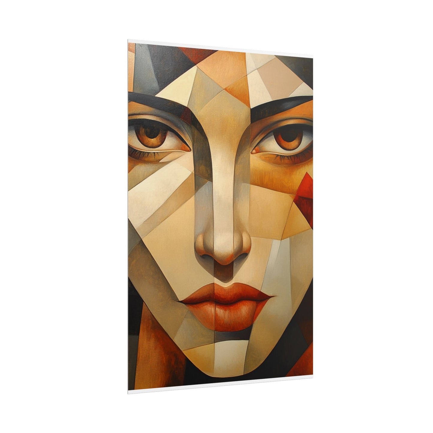 Facets of Emotion - Abstract Geometric Portrait Art Print