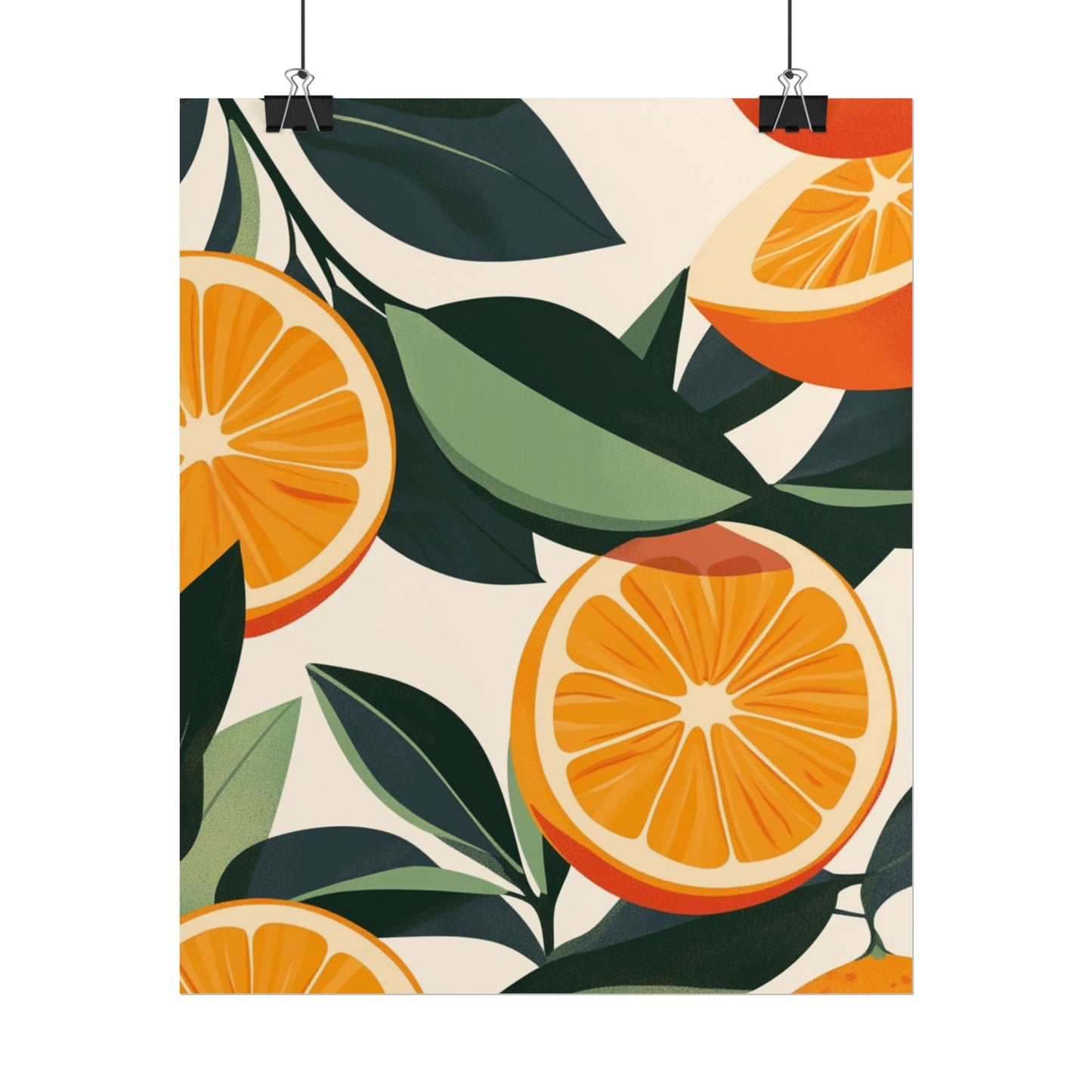 Citrus Fresh - Abstract Orange Art Print