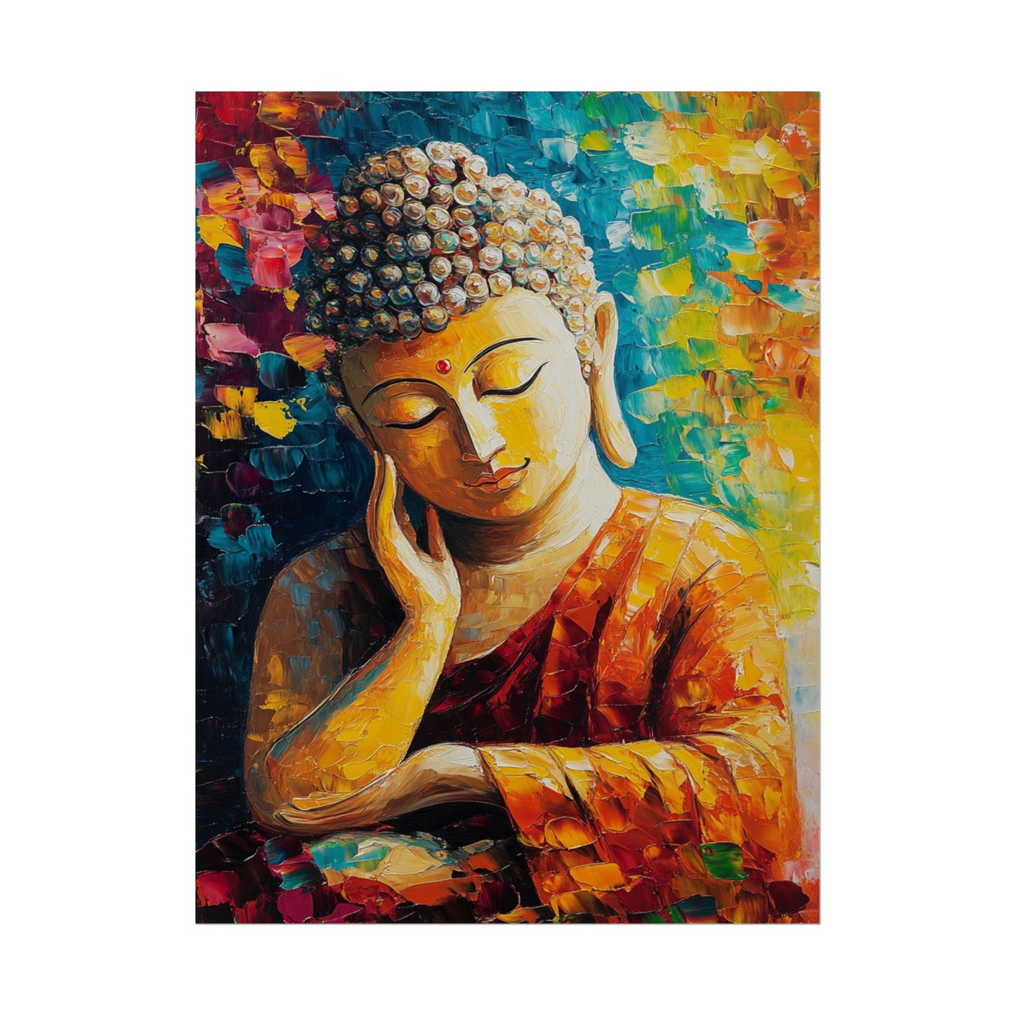 Meditative Buddha - Abstract Expressionism Art Print