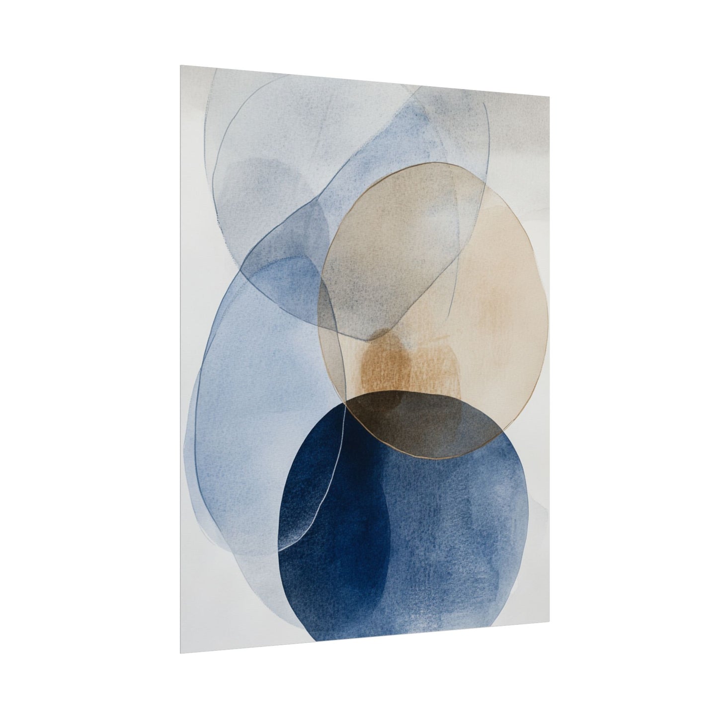 Harmony in Overlap - Abstract Watercolour Circles