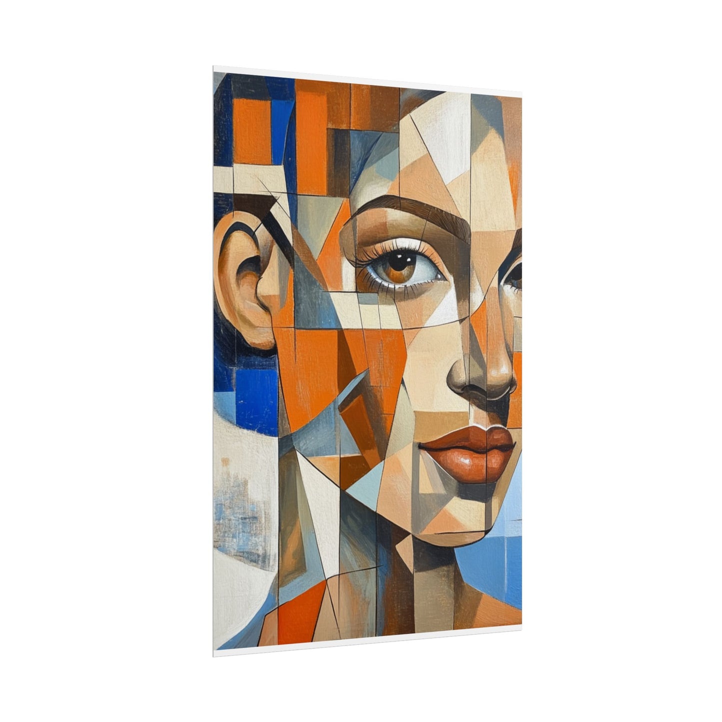 Geometric Harmony - Abstract Portrait Art Print