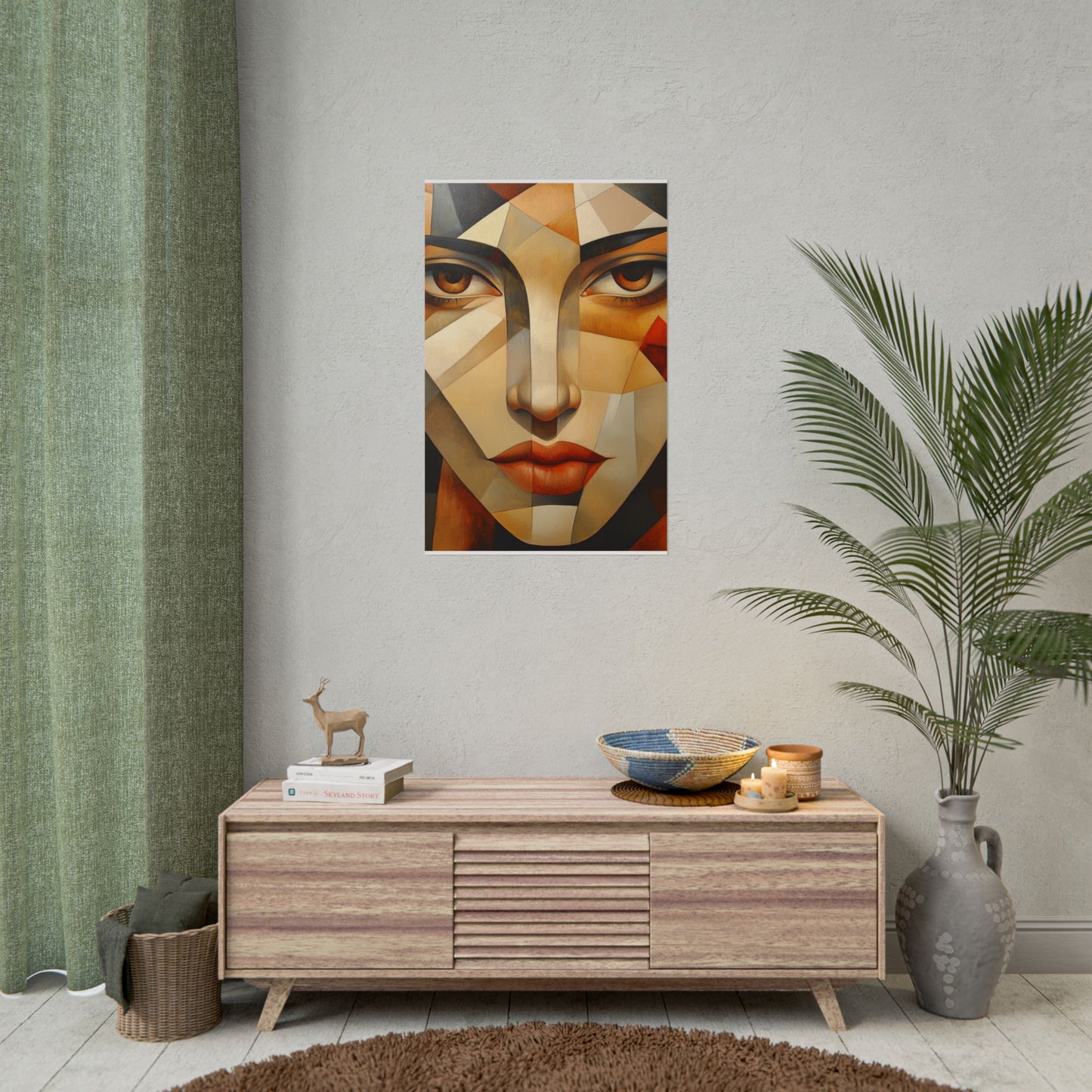 Facets of Emotion - Abstract Geometric Portrait Art Print