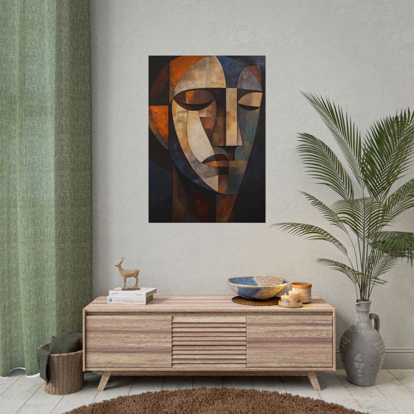 Solitude in Shades - Abstract Contemplative Art Print