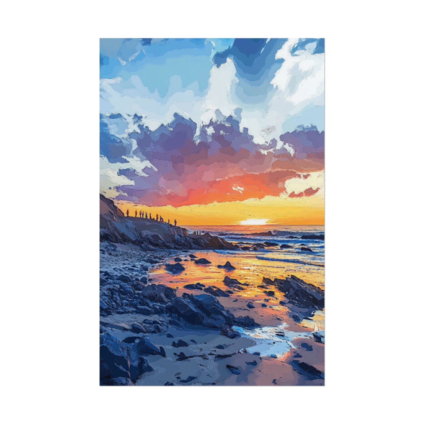 Coastal Sunset - Abstract Seascape Art Print