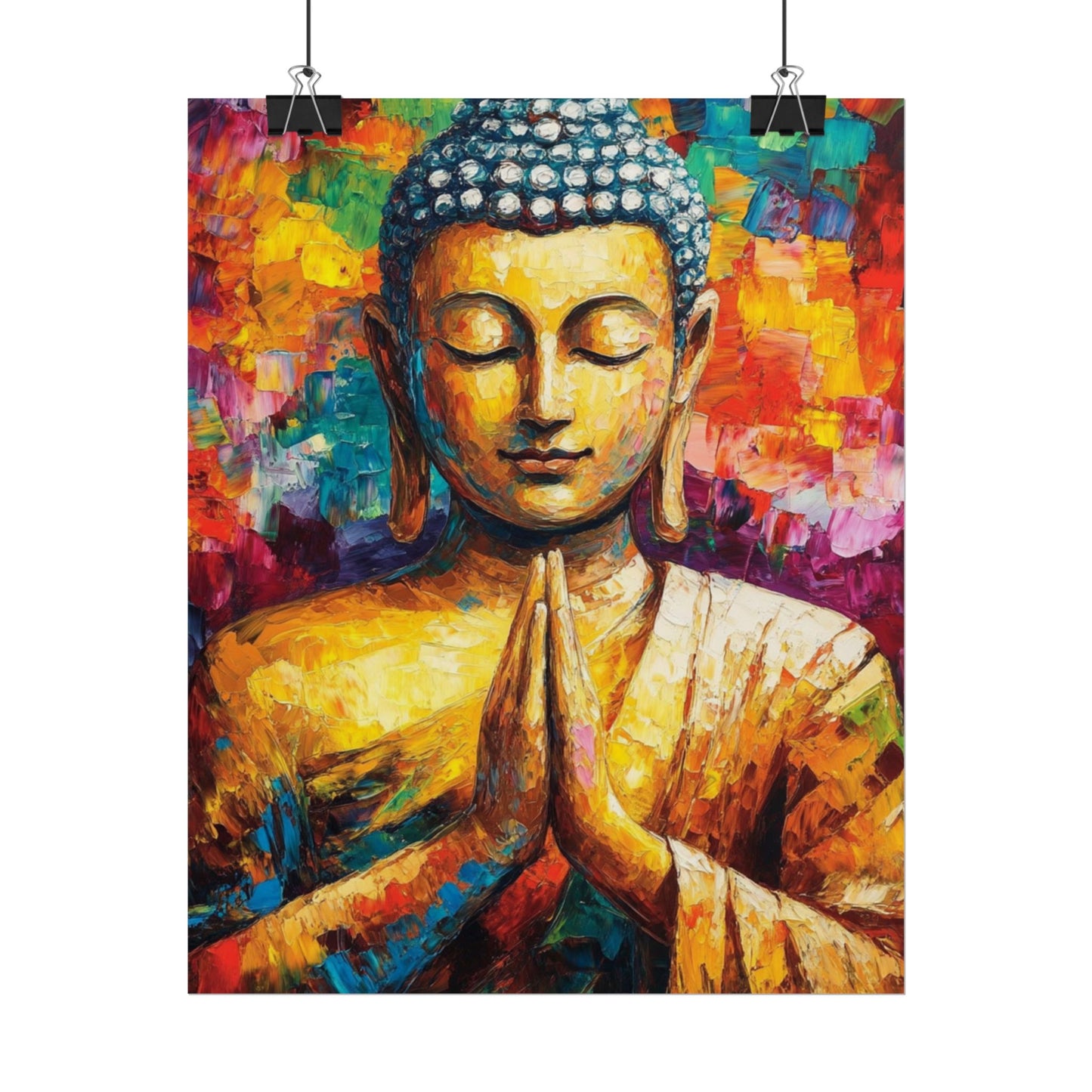 Vibrant Buddha - Abstract Spiritual Art Print