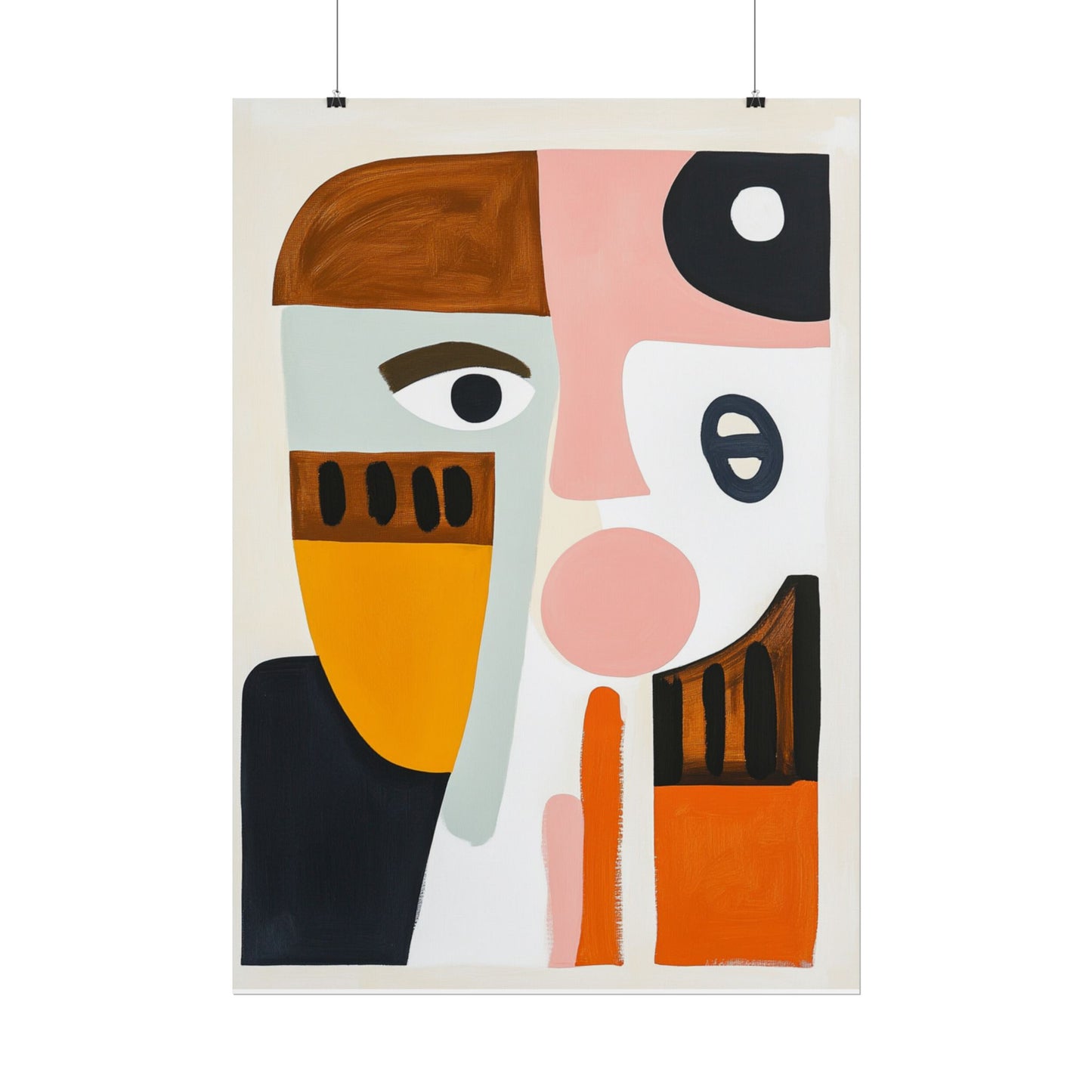 Modern Faces - Geometric Abstract Art Print