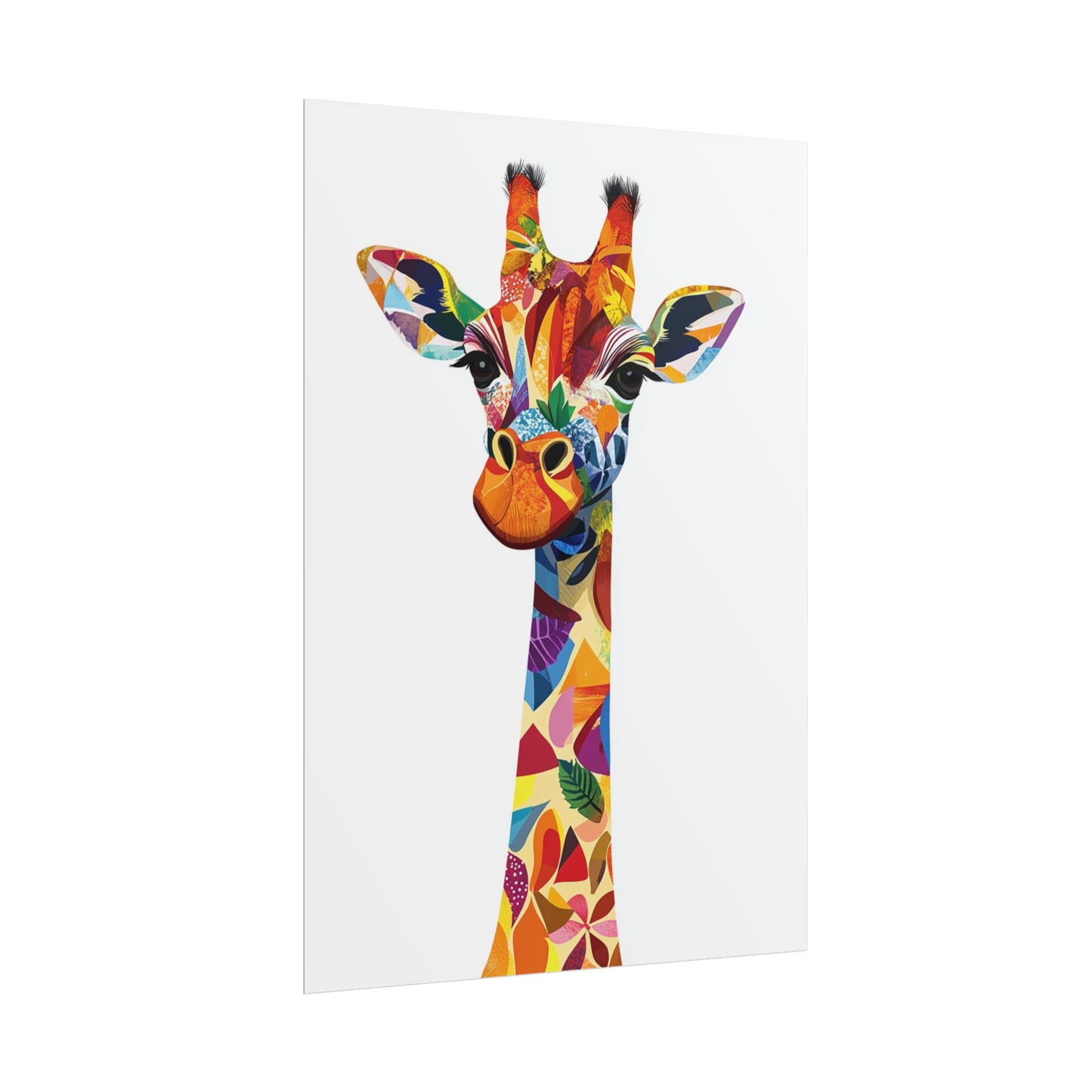 Vibrant Giraffe - Abstract Animal Art Print