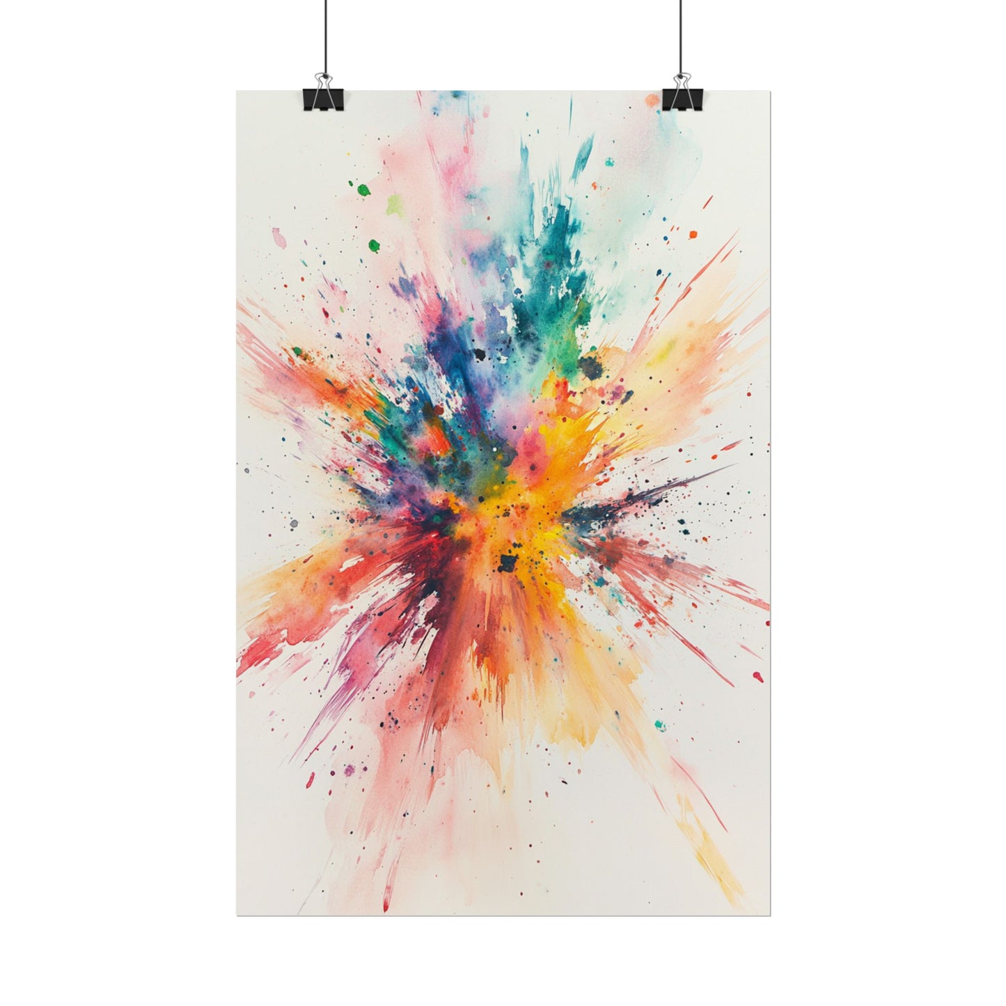 Explosion of Colour - Dynamic Abstract Watercolour Art