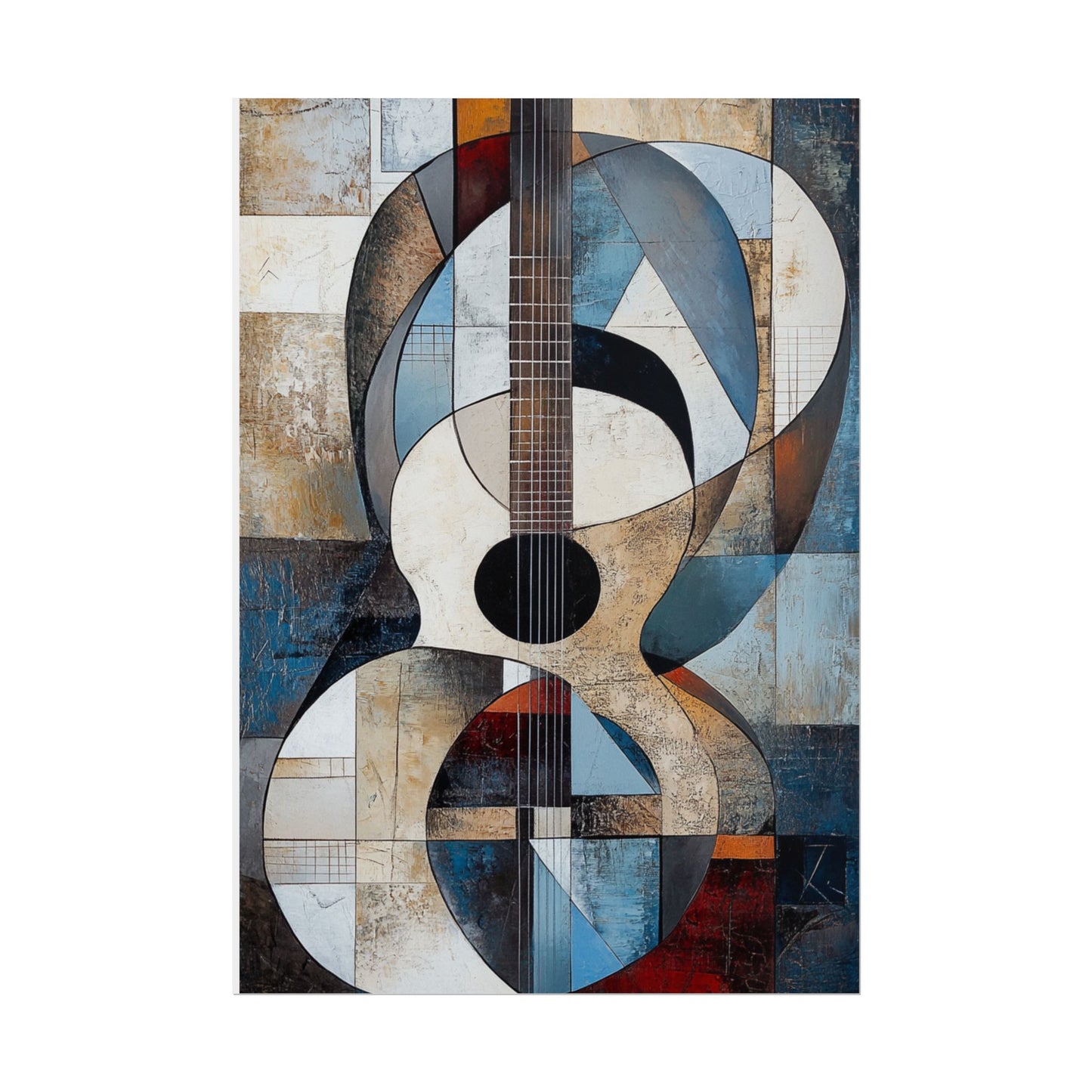 Melodic Abstraction - Geometric Guitar Art