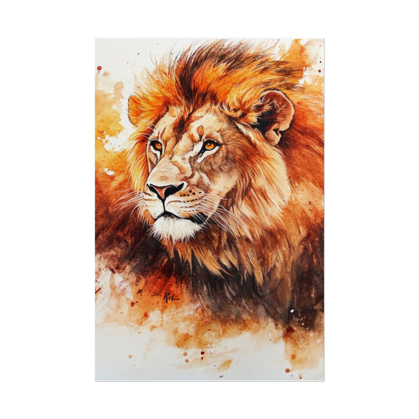 Fierce Elegance - Abstract Lion Art Print