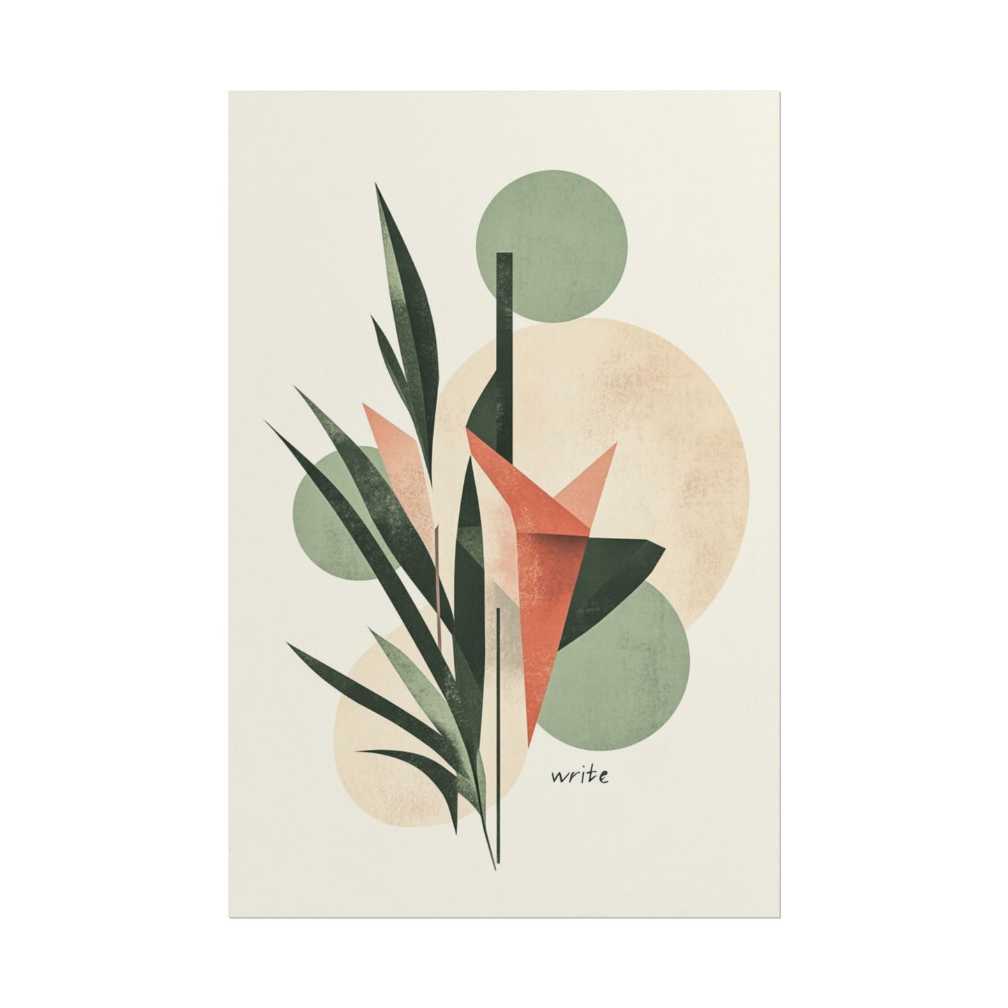 Botanical Balance - Abstract Nature Art Print