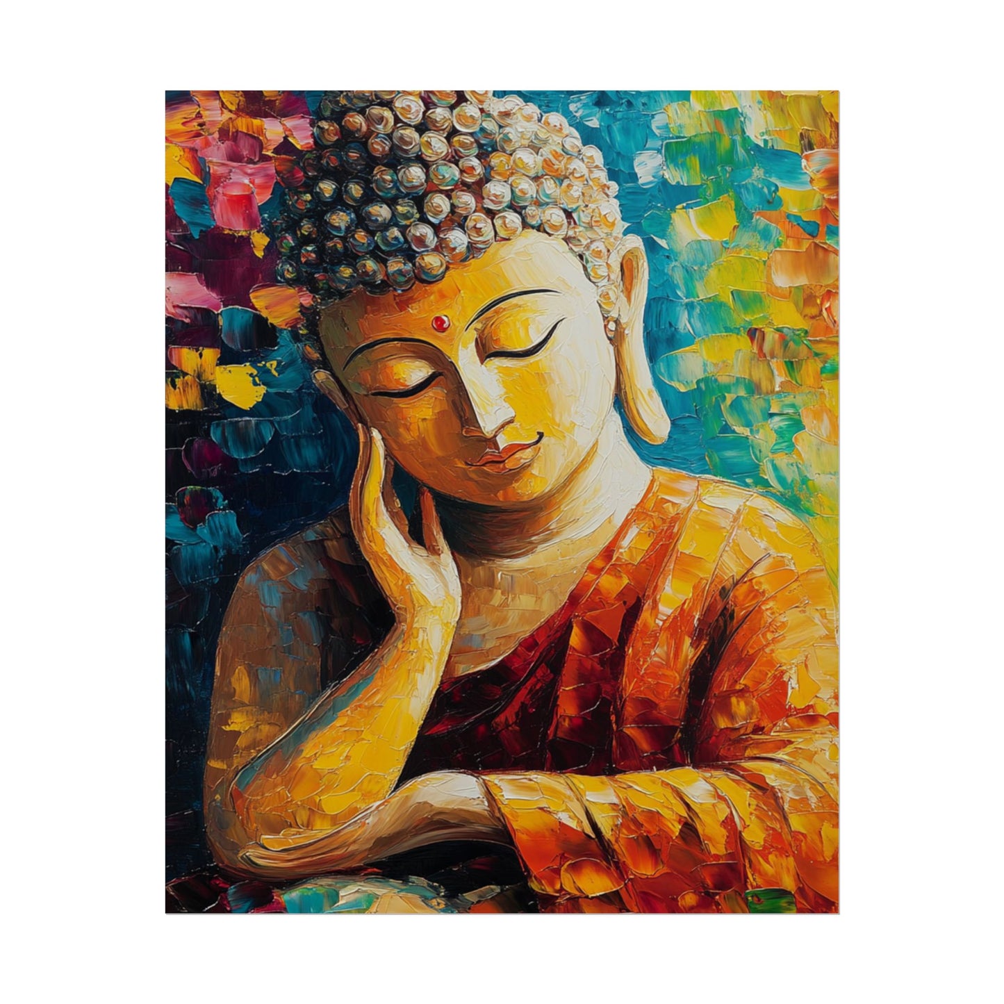 Meditative Buddha - Abstract Expressionism Art Print