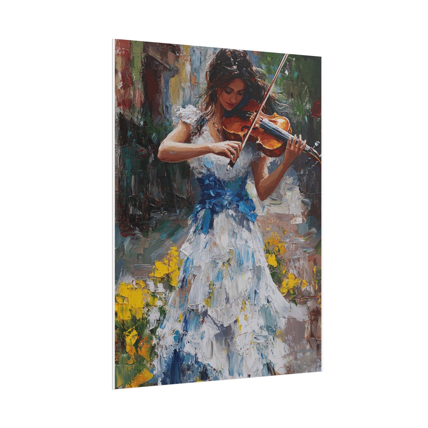 Melody in Motion - Impressionist Violinist Art Print