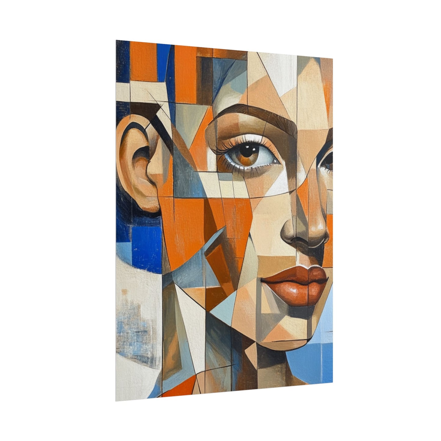 Geometric Harmony - Abstract Portrait Art Print