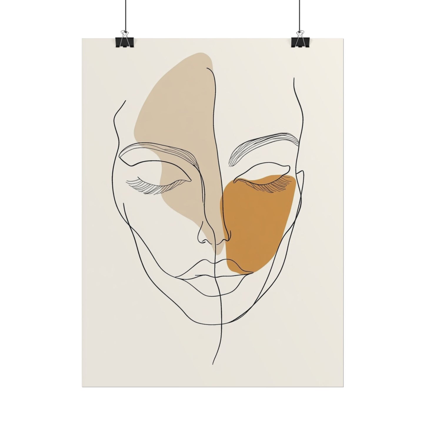 Serenity in Lines - Abstract Minimalist Portrait