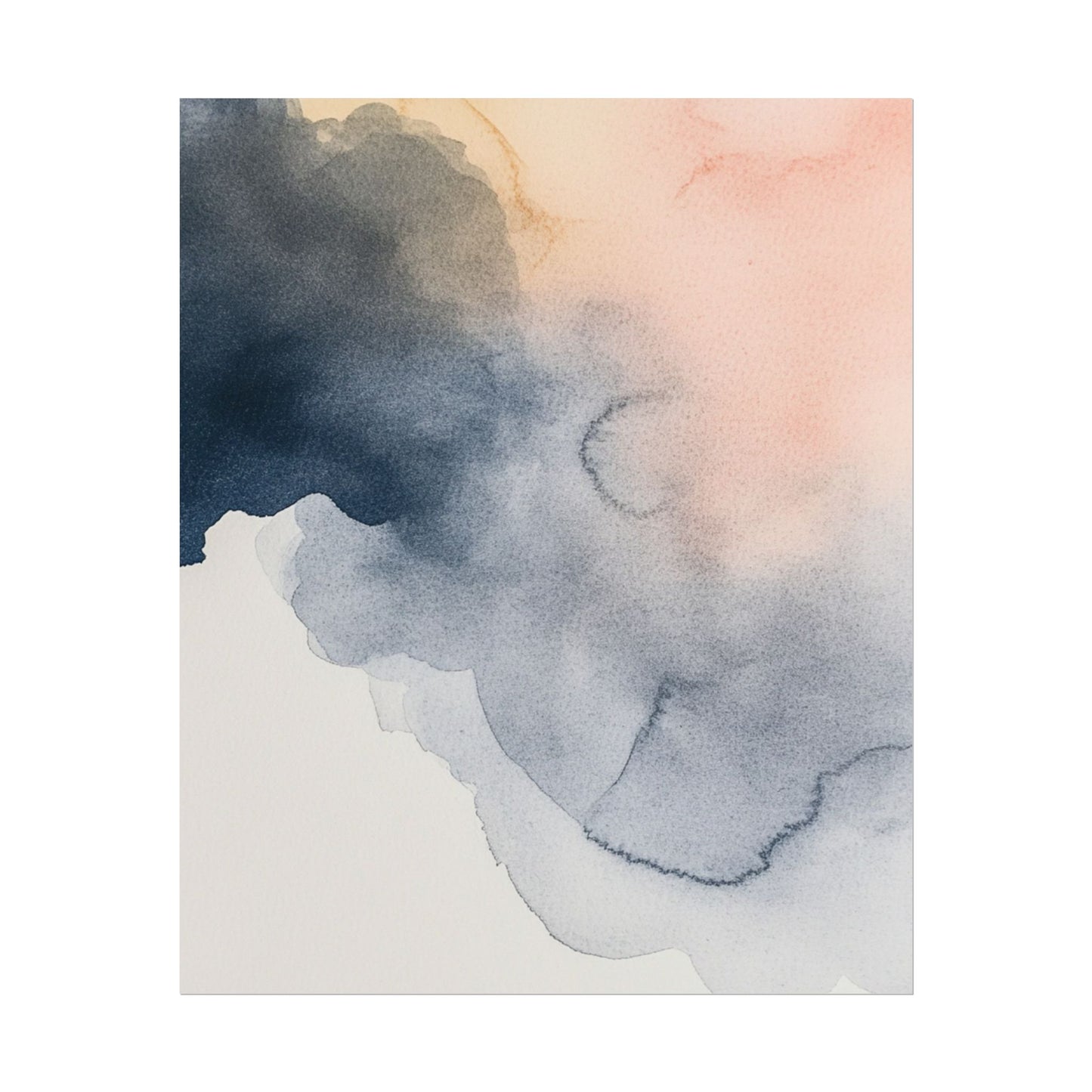 Serene Watercolour Cloudscape - Abstract Art Print