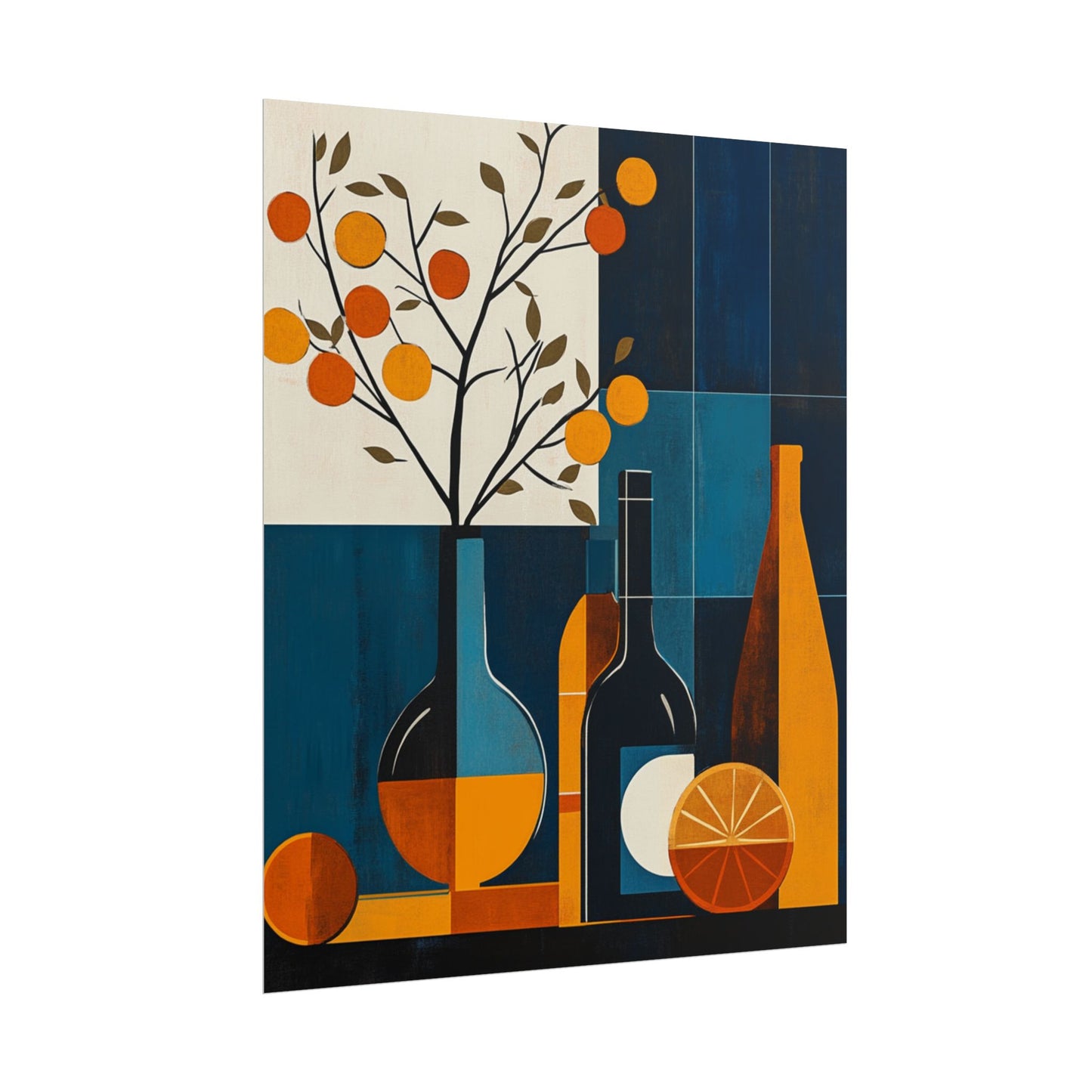 Mid-Century Modern Still Life - Abstract Geometric Art Print