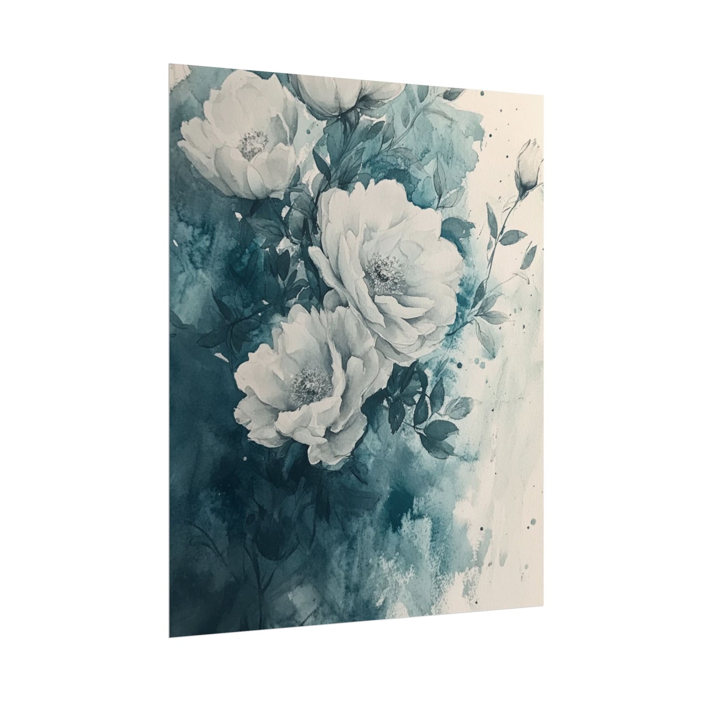 Serenity in Bloom - Abstract Floral Watercolour Art