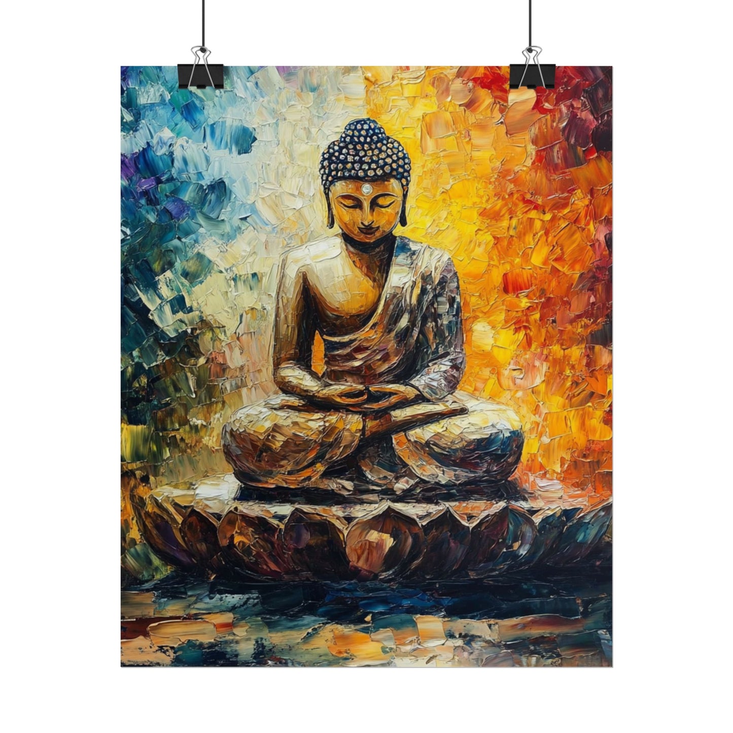 Radiant Buddha - Abstract Meditative Art Print