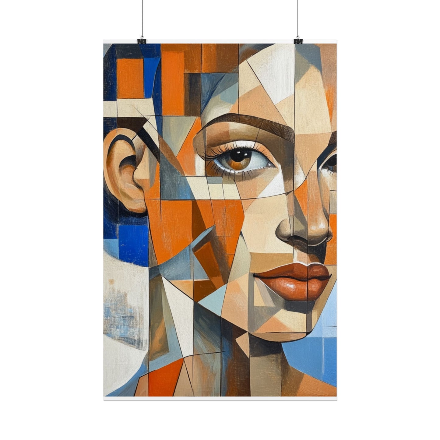 Geometric Harmony - Abstract Portrait Art Print