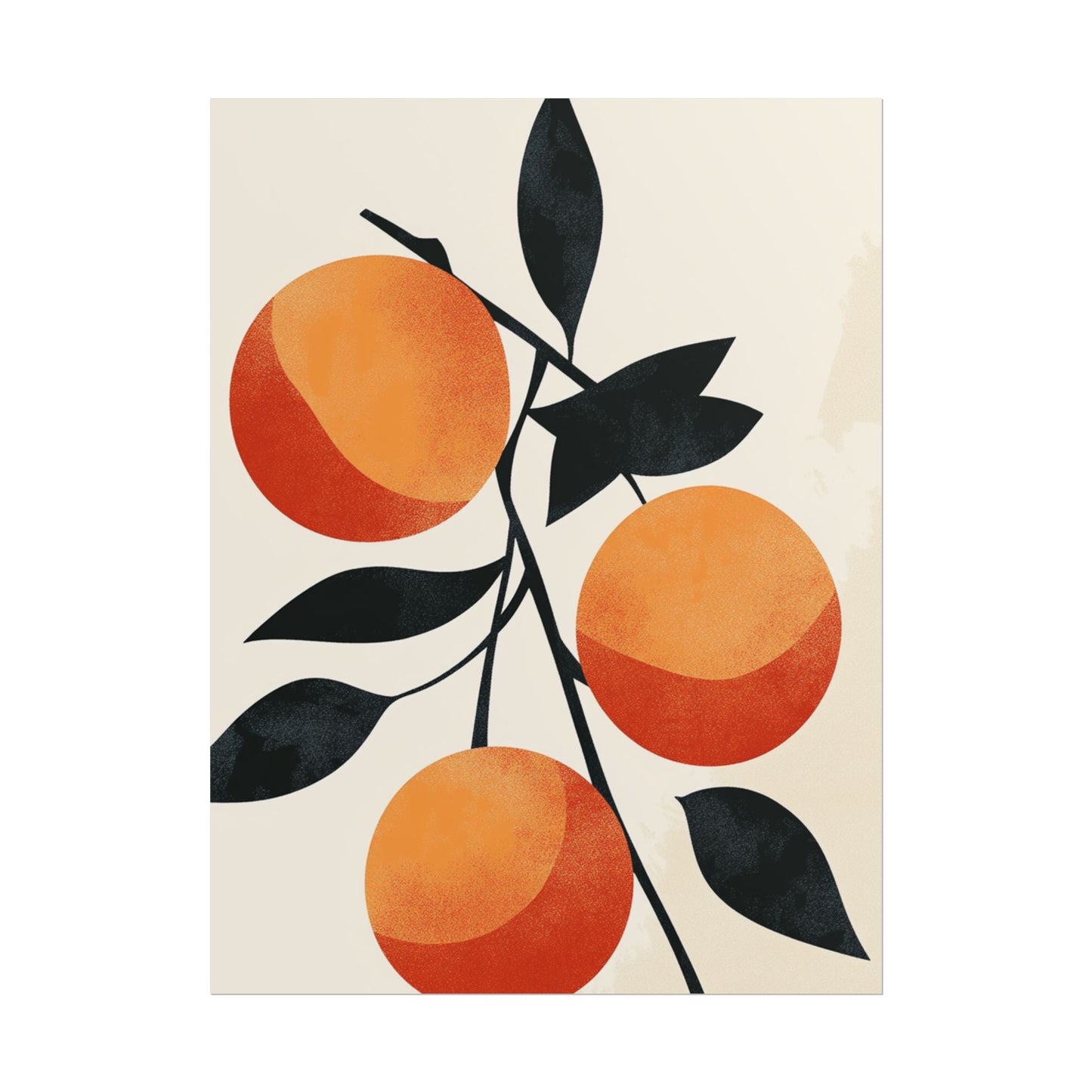 Orange Orchard - Abstract Fruit Illustration