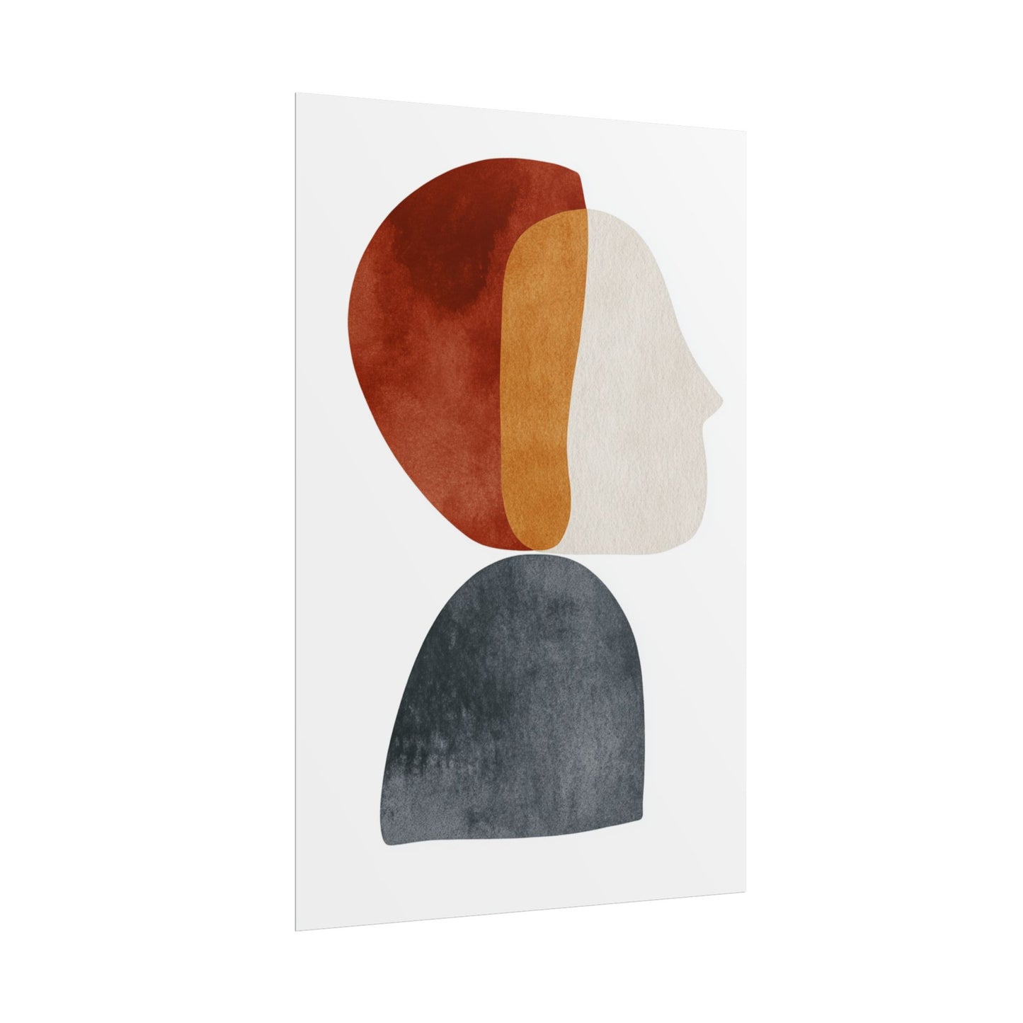 Layers of Thought - Abstract Profile Art Print