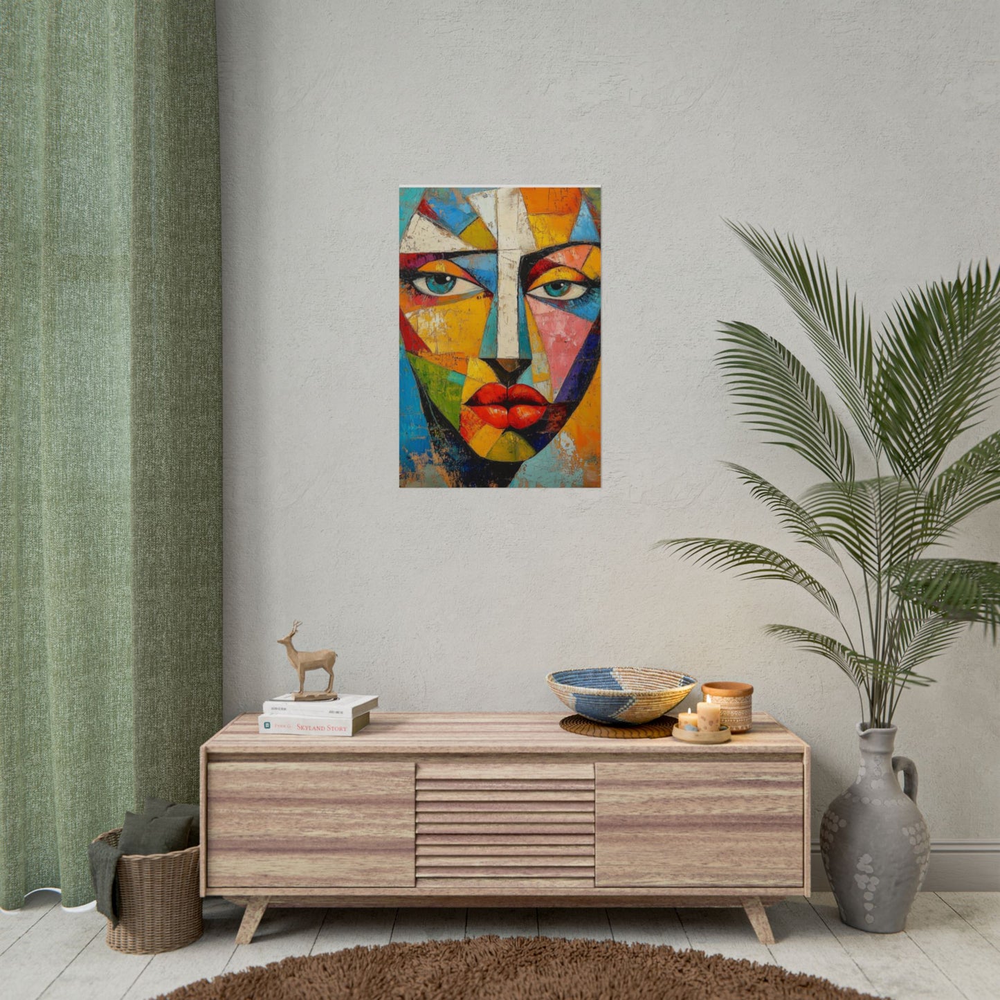 Vibrant Reflections - Abstract Face Art Print