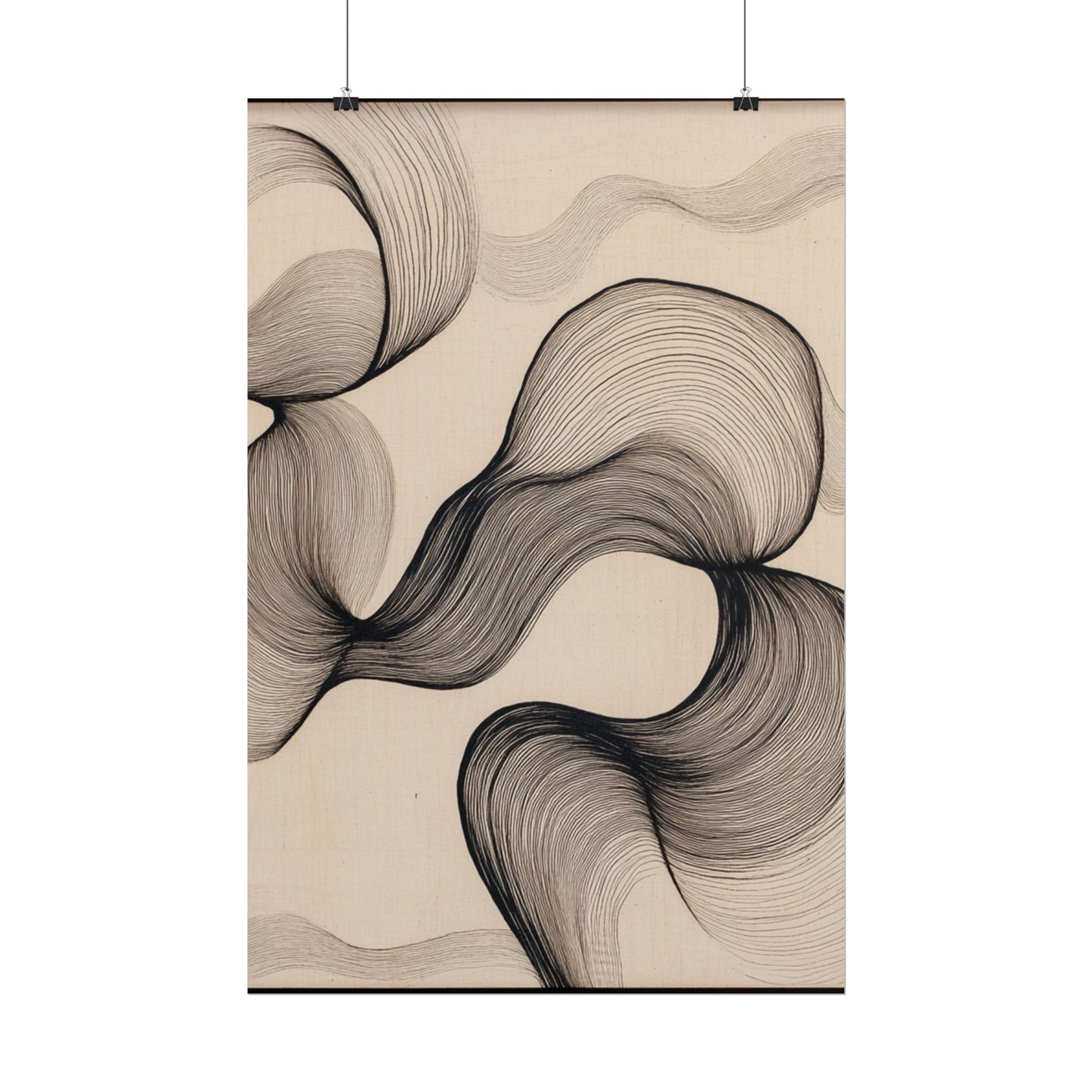 Flowing Lines - Minimalist Abstract Art Print