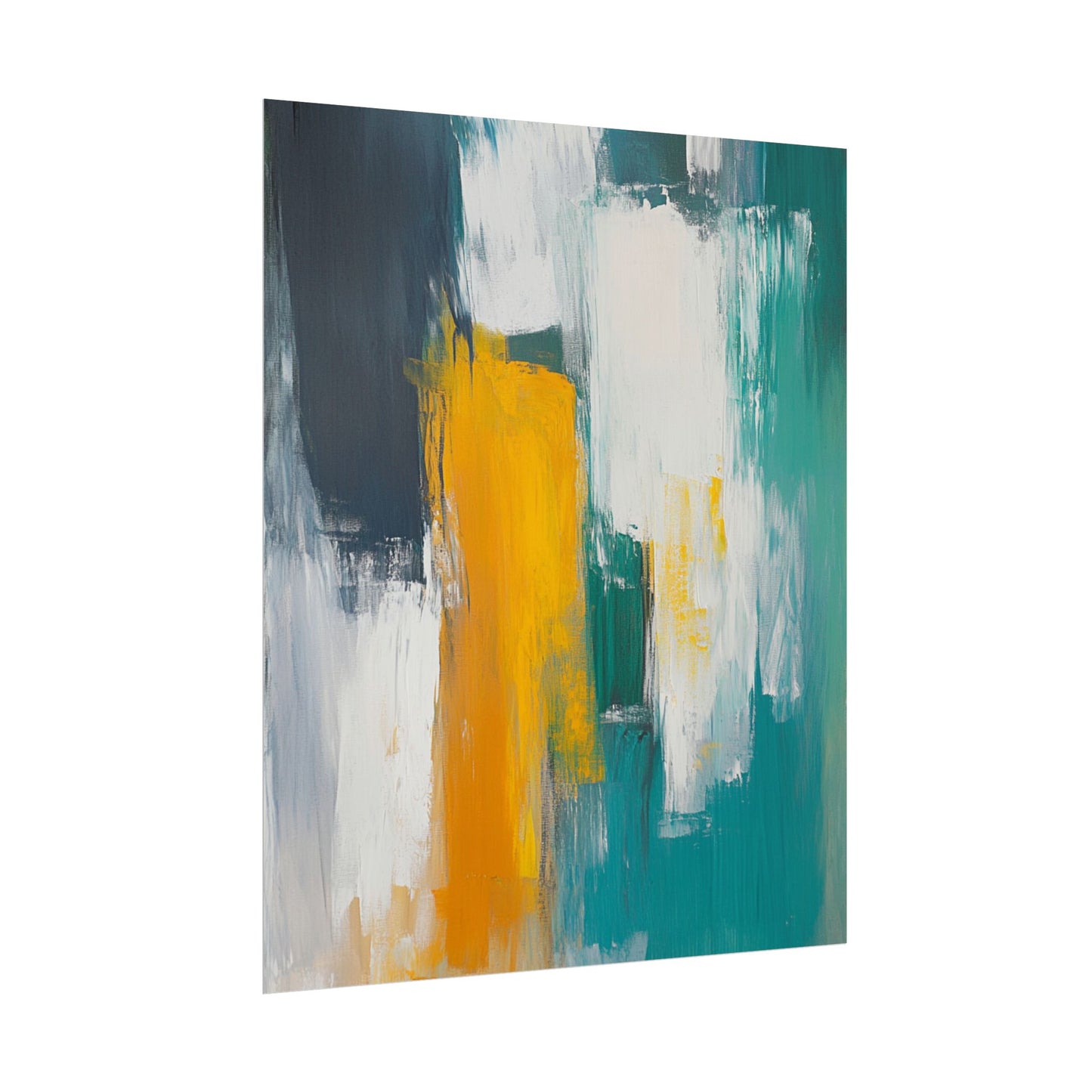 Vibrant Contrasts - Bold Abstract Expressionism Print