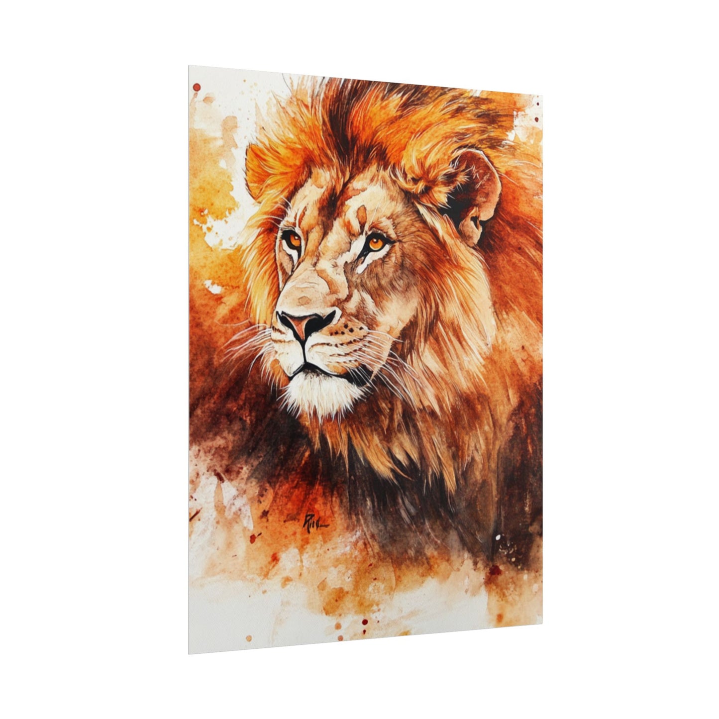 Fierce Elegance - Abstract Lion Art Print