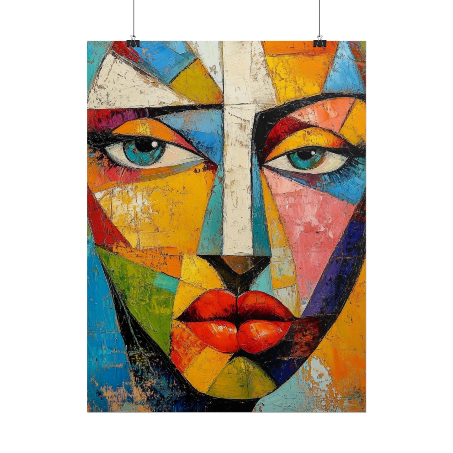 Vibrant Reflections - Abstract Face Art Print