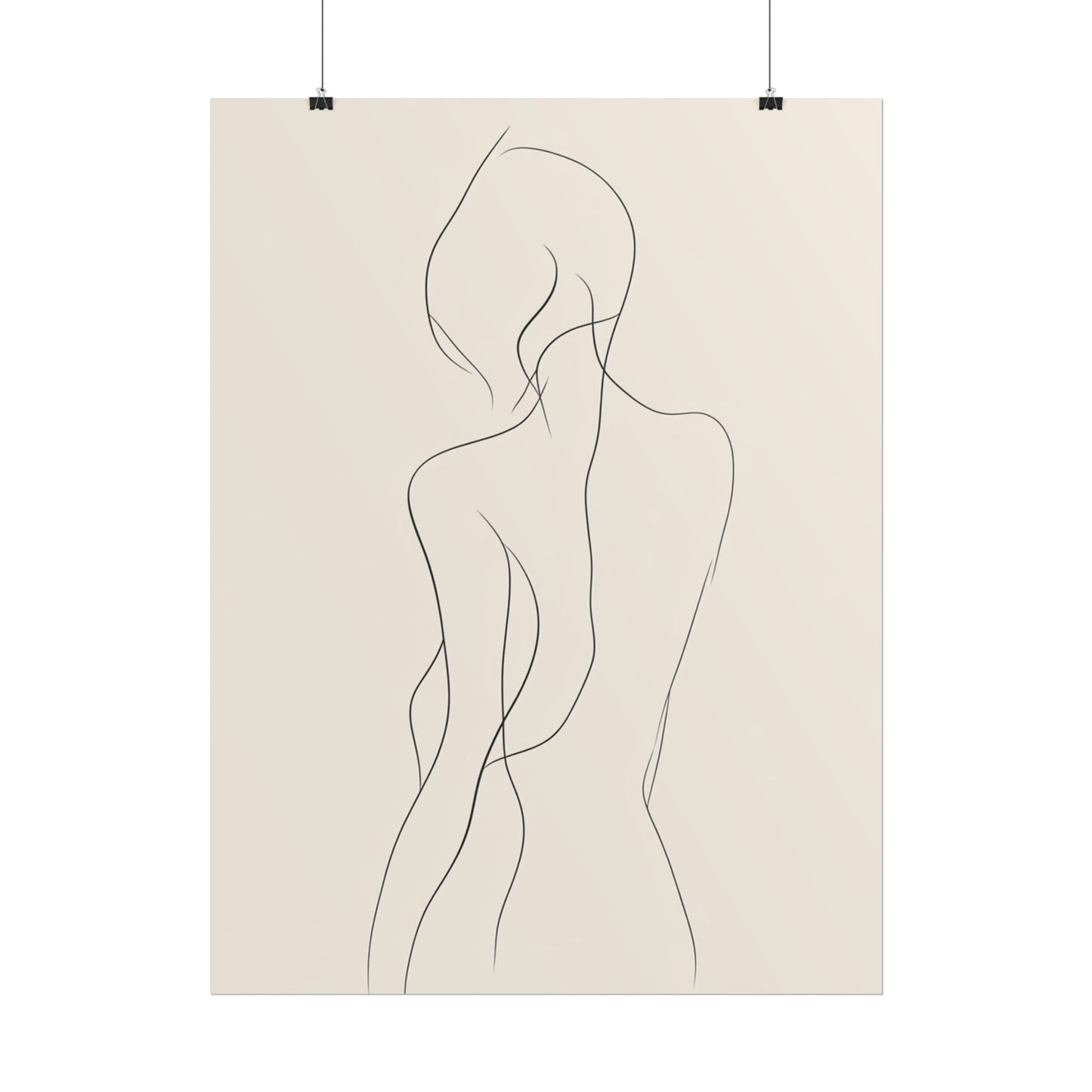 Elegant Minimalist Line Art of a Woman's Silhouette