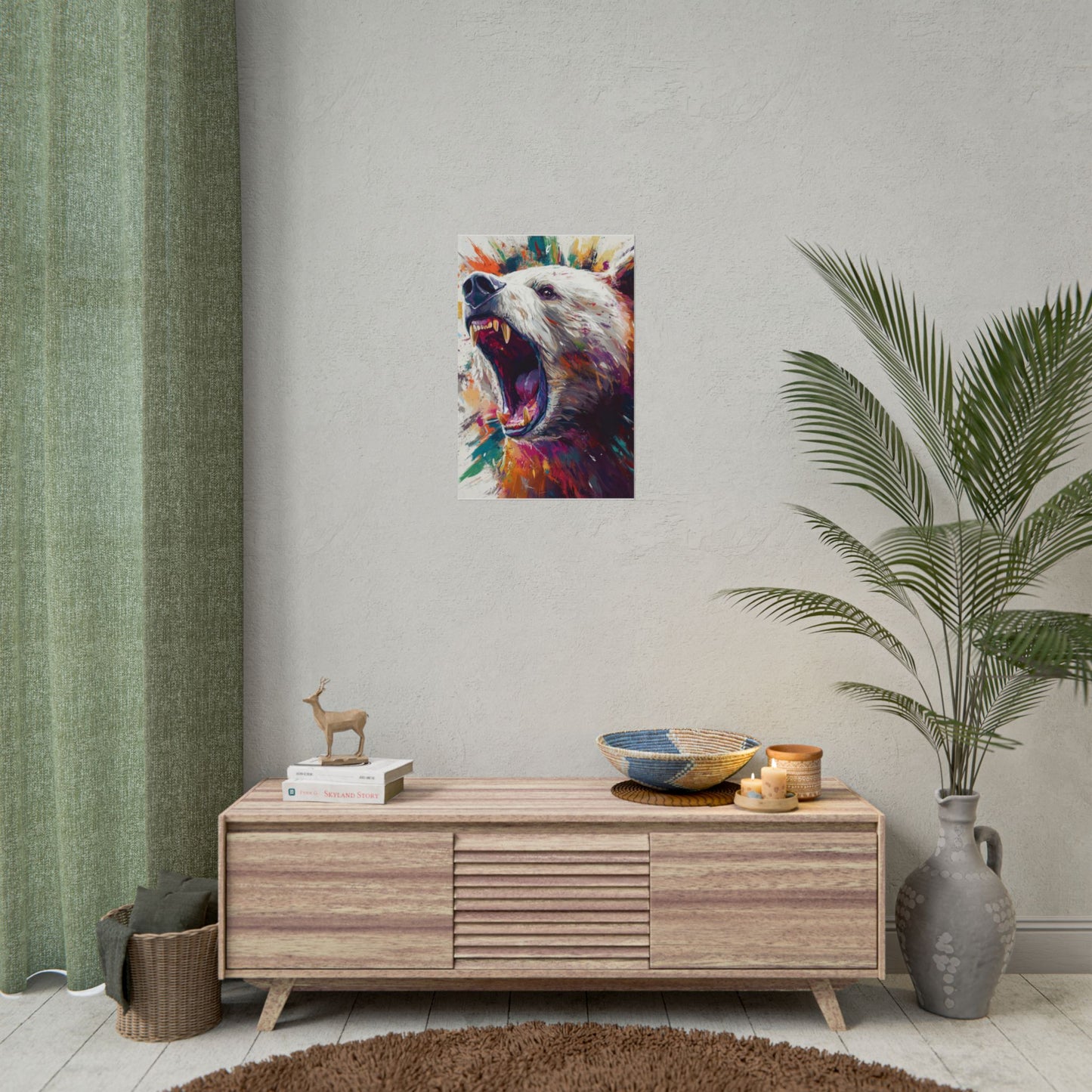 Roar of the Wild - Abstract Bear Art Print