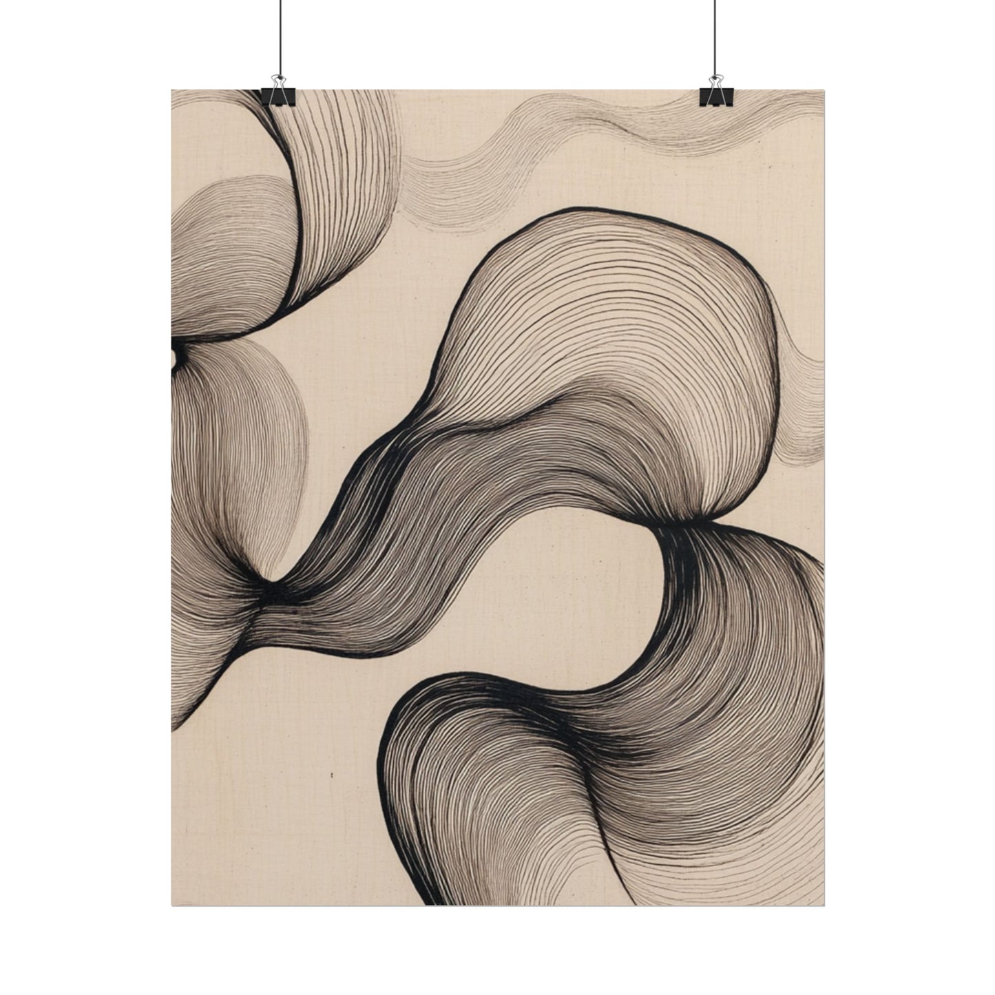 Flowing Lines - Minimalist Abstract Art Print