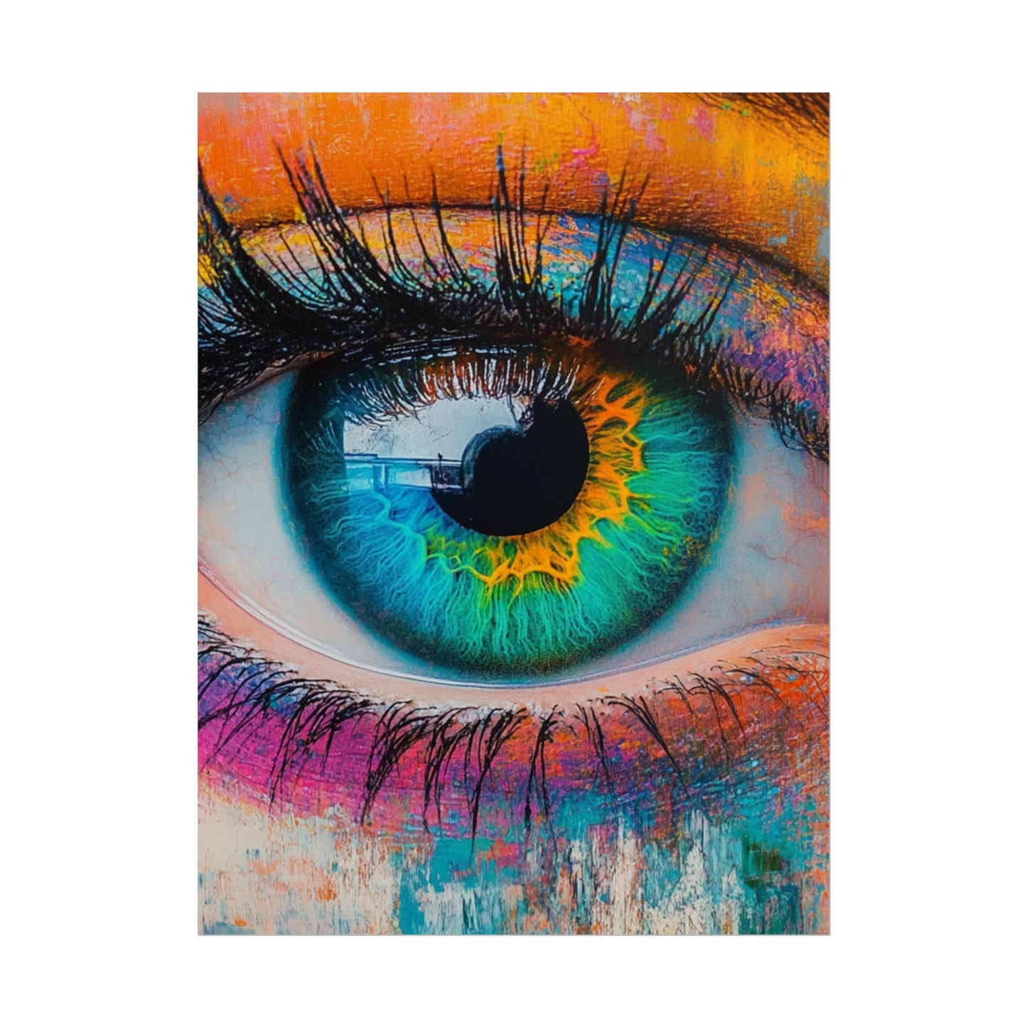 Vivid Gaze - Abstract Eye Art Print