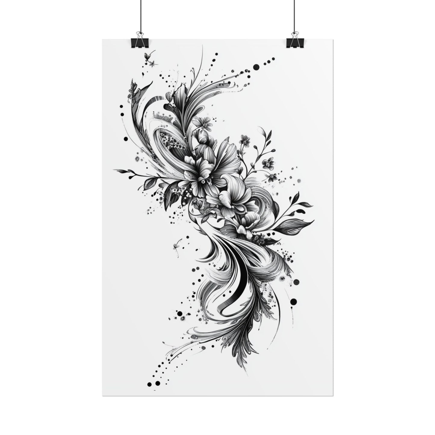 Floral Whirl - Abstract Botanical Art Print