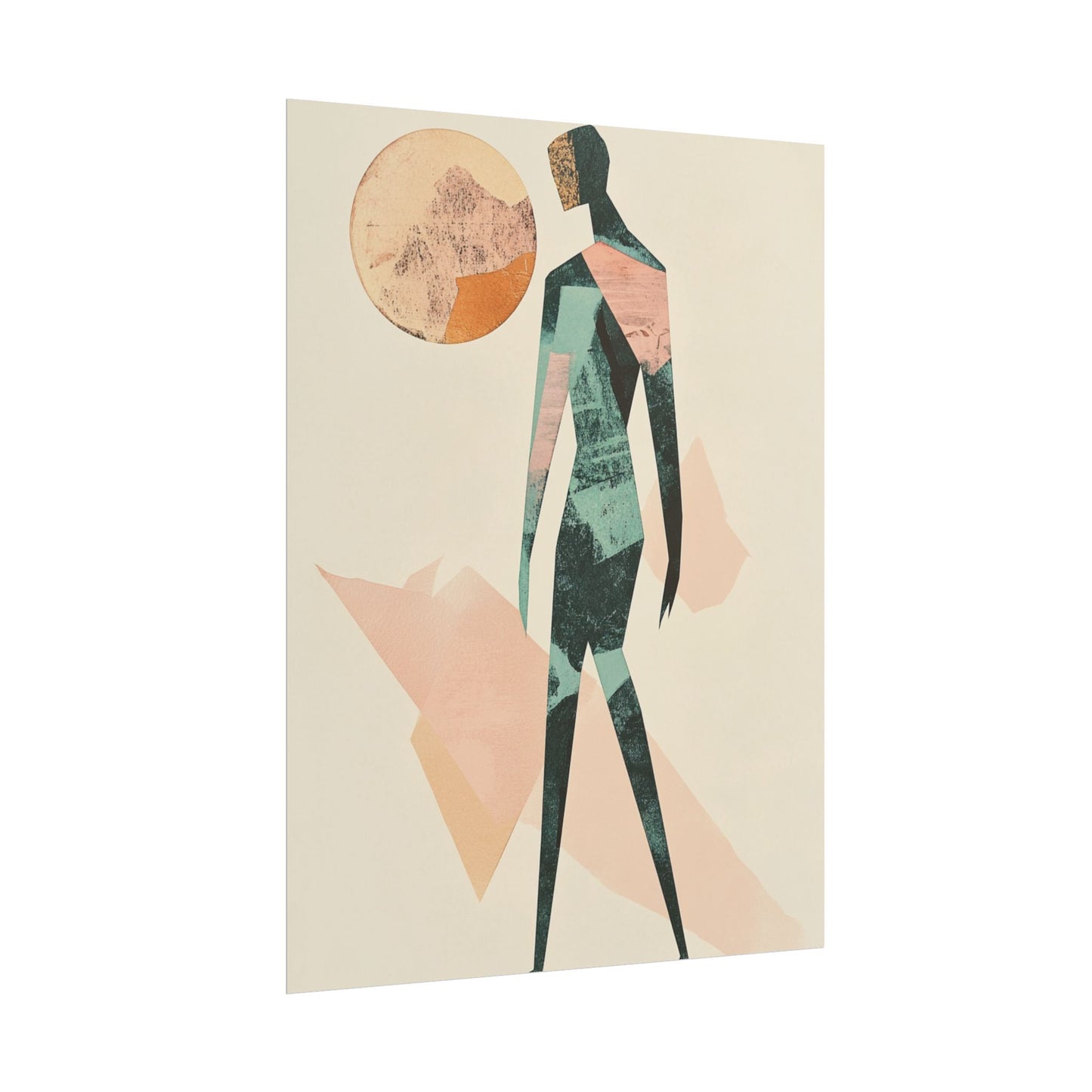 Abstract Wanderer - Minimalist Figurative Art Print