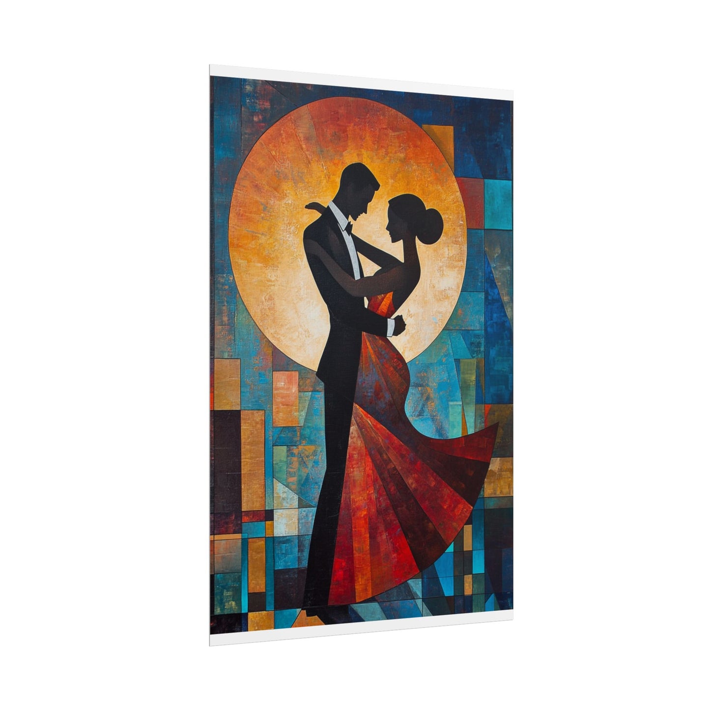 Moonlit Dance - Abstract Silhouette Art Print